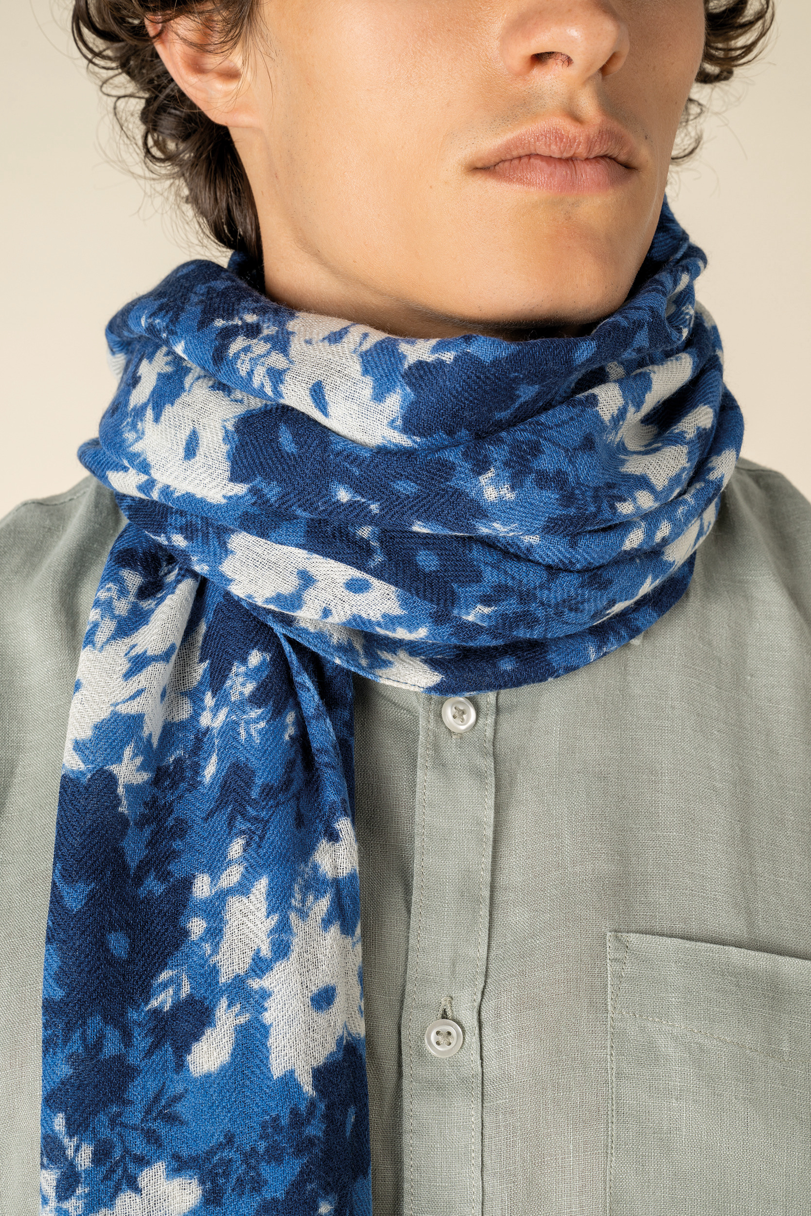 Uniseks tulbanddoek met bloemenmotief
