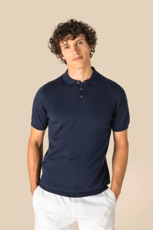 Ecologische tricot herenpolo