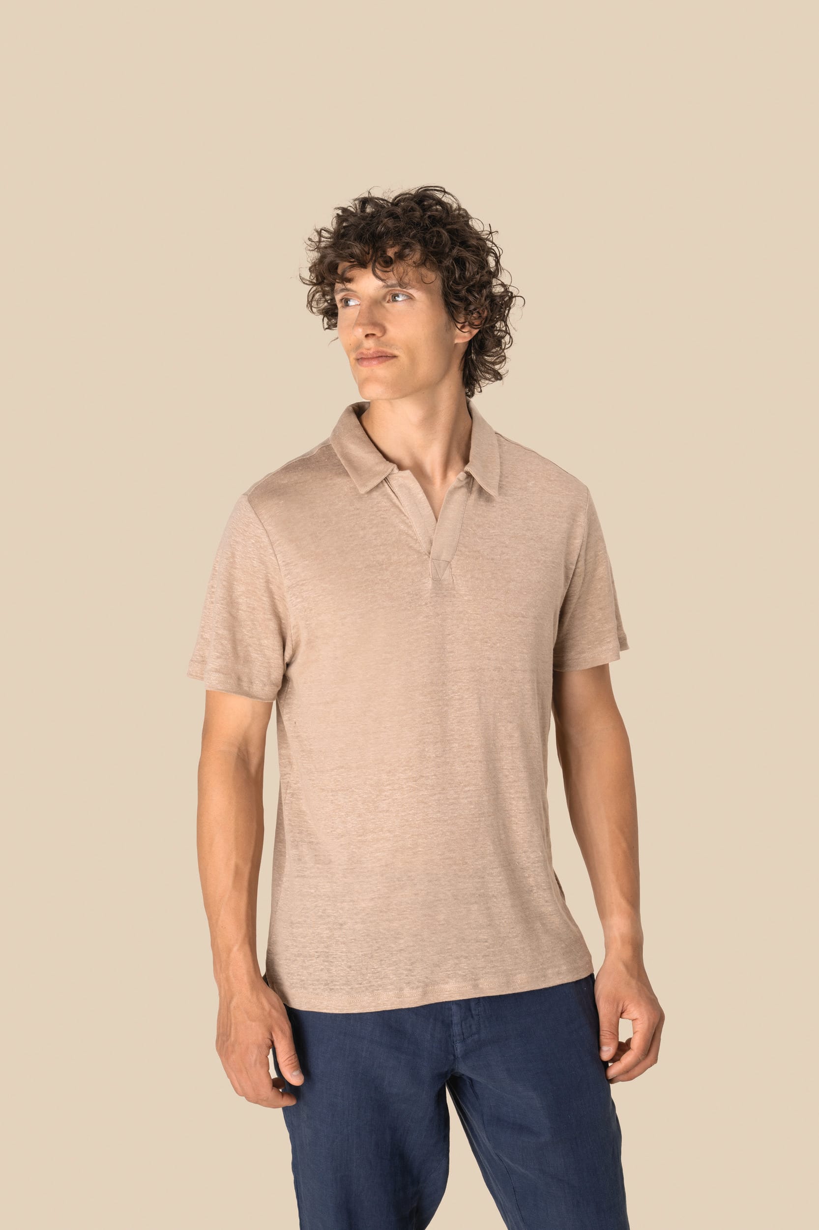 Polo en lin homme - Image 1