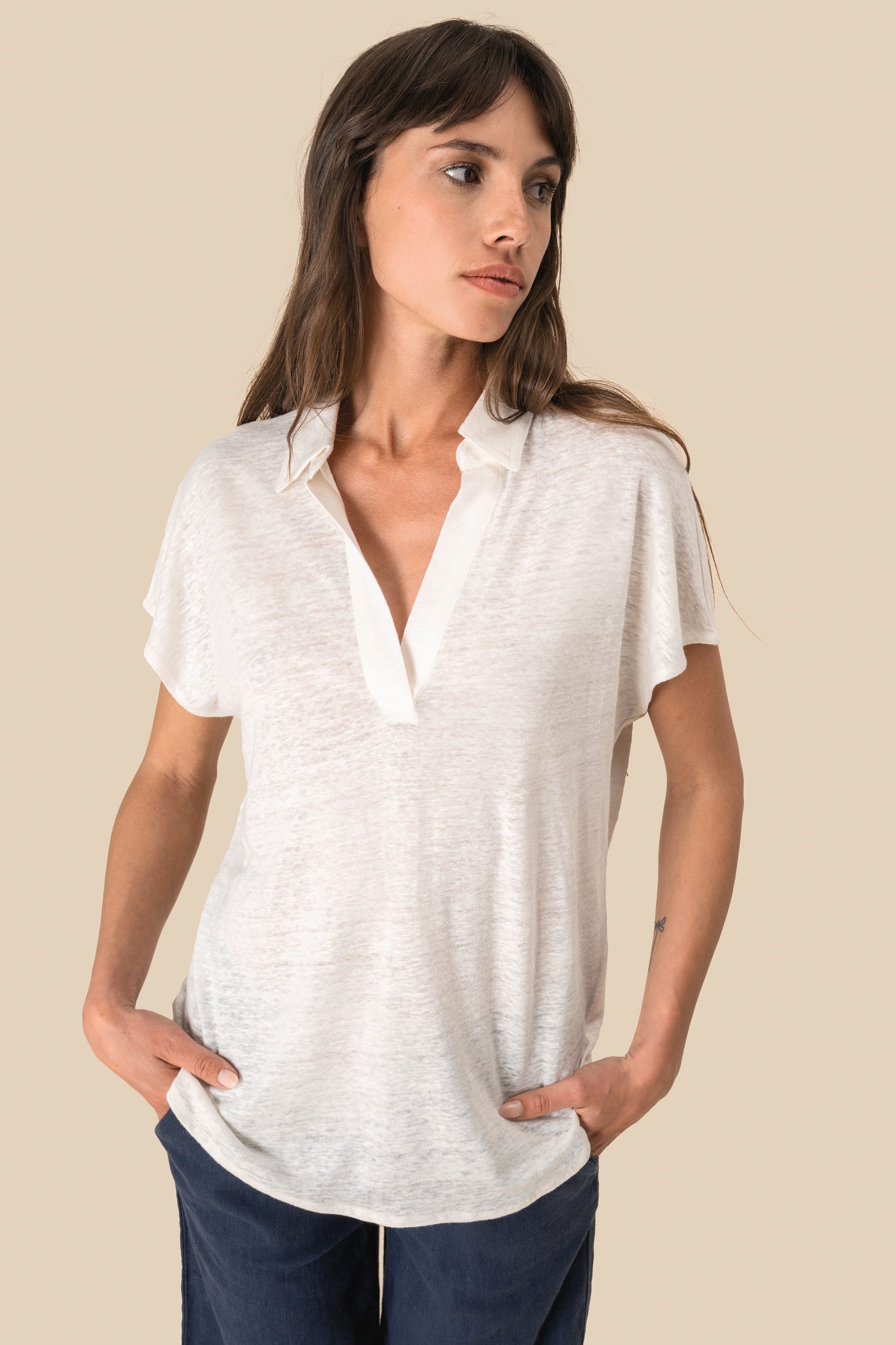 Polo en lin femme - Image 3