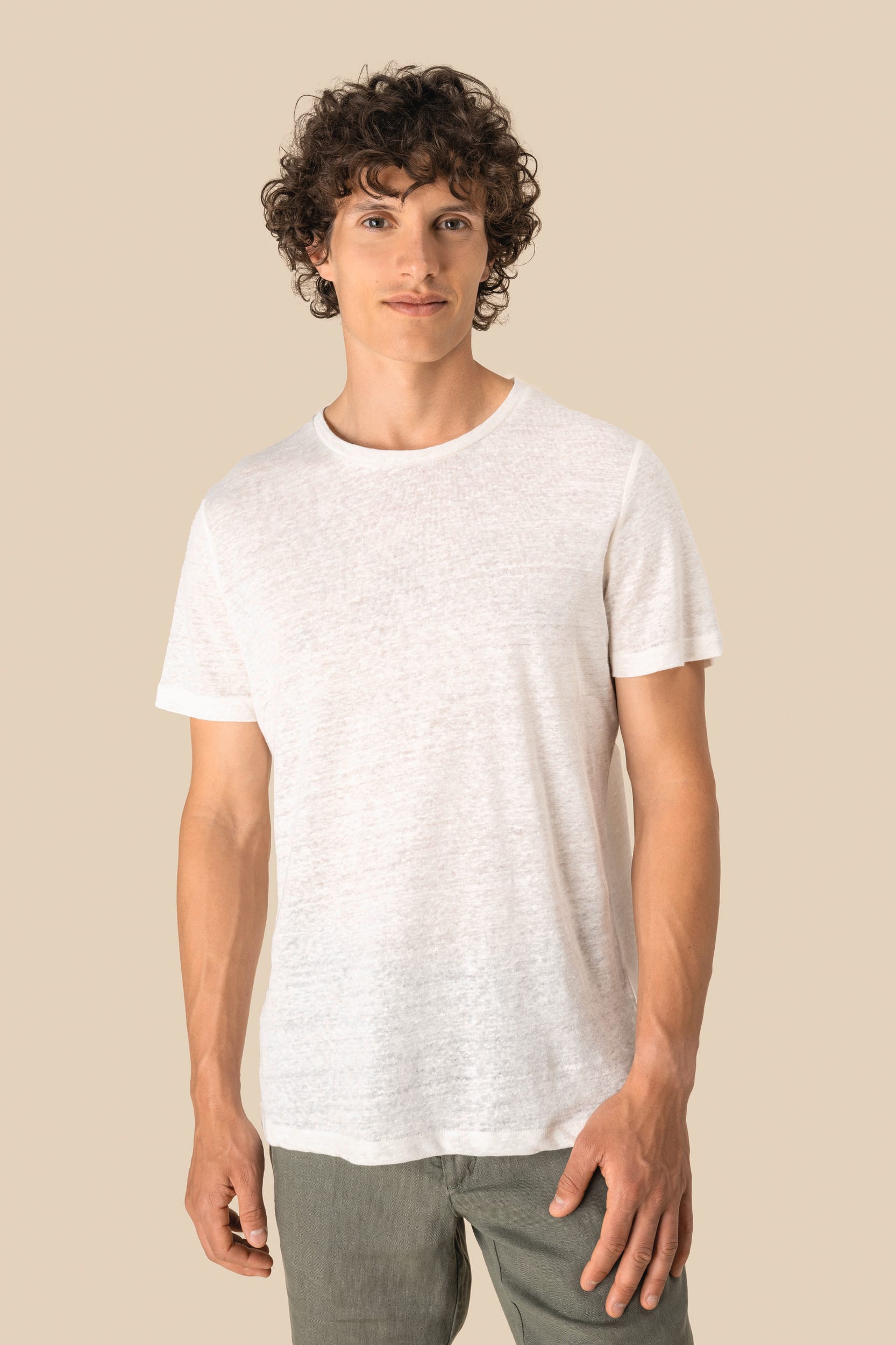 T-shirt en lin homme - Image 1