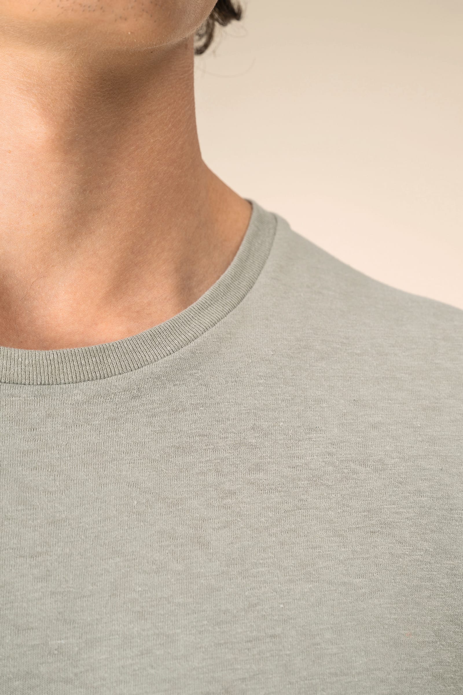 Ecologisch uniseks T-shirt van biokatoen en linnen