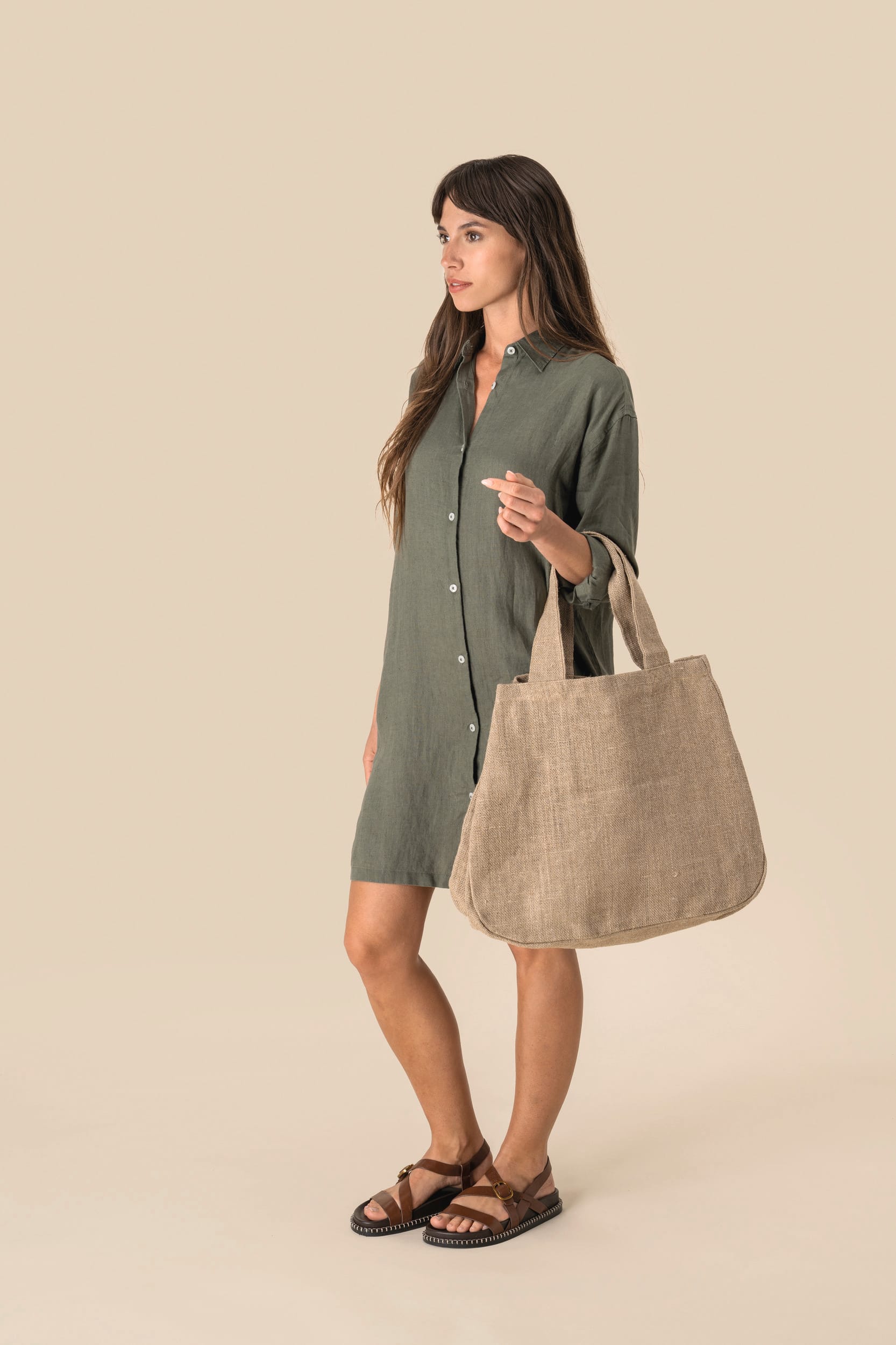 Robe chemise en lin - Image 14