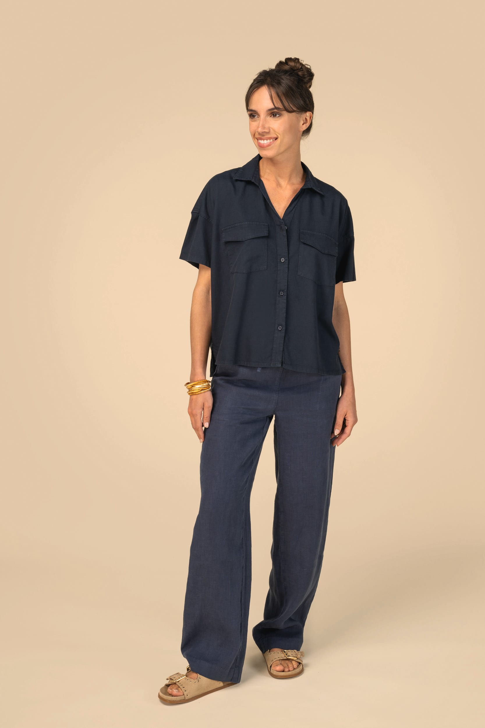 Chemise écoresponsable oversize en lyocell femme