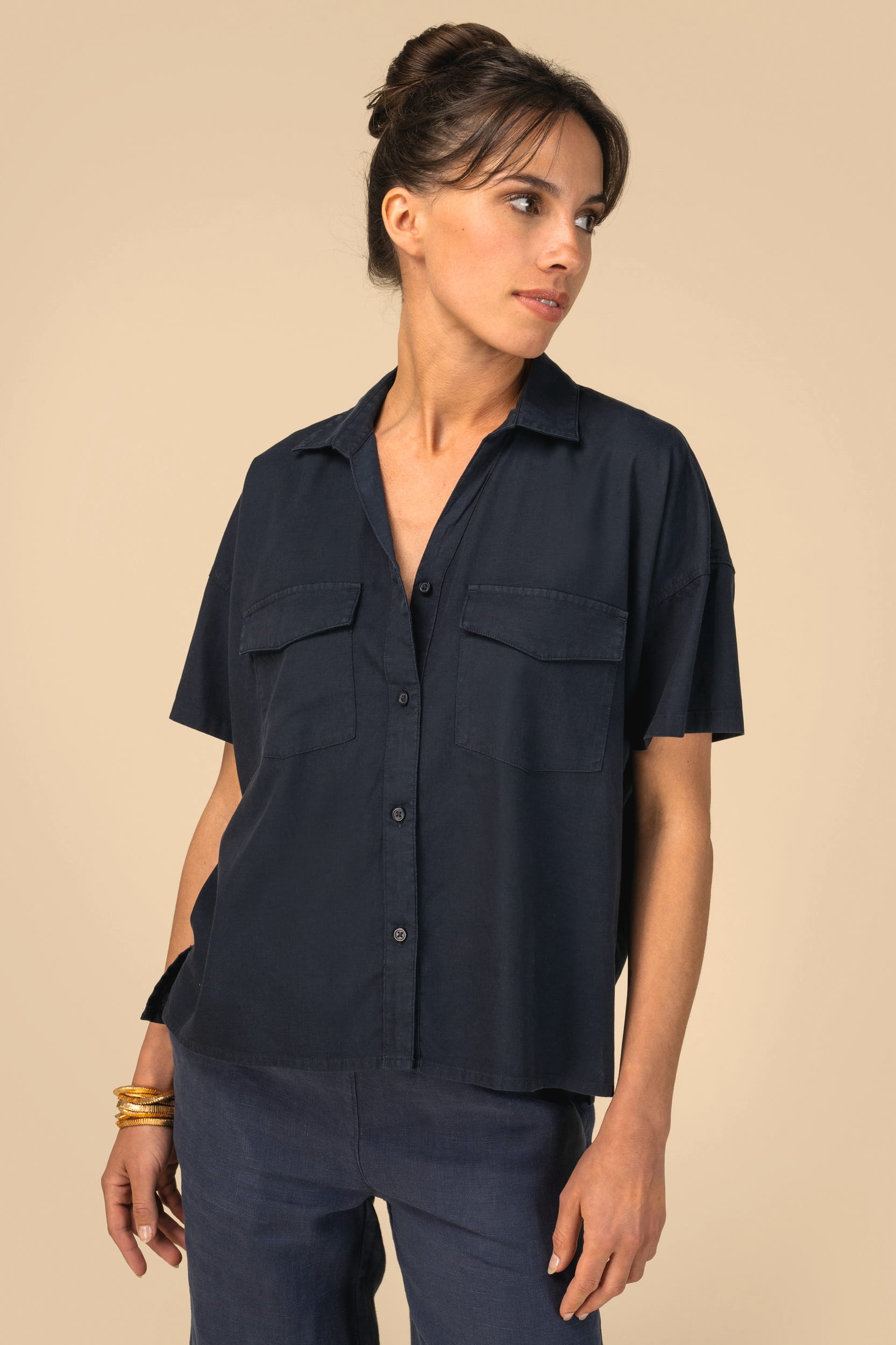 Chemise écoresponsable oversize en lyocell femme