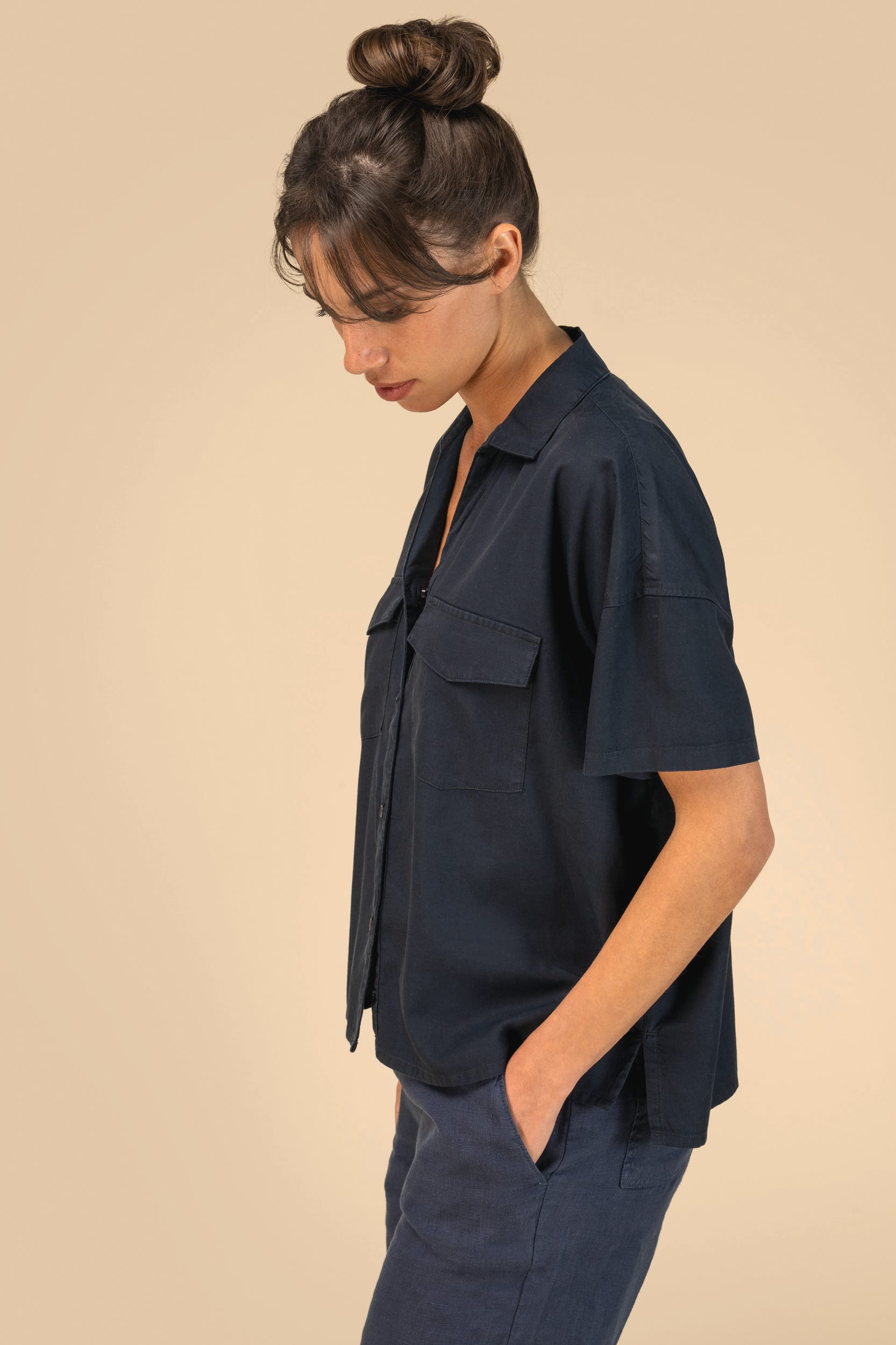 Chemise écoresponsable oversize en lyocell femme