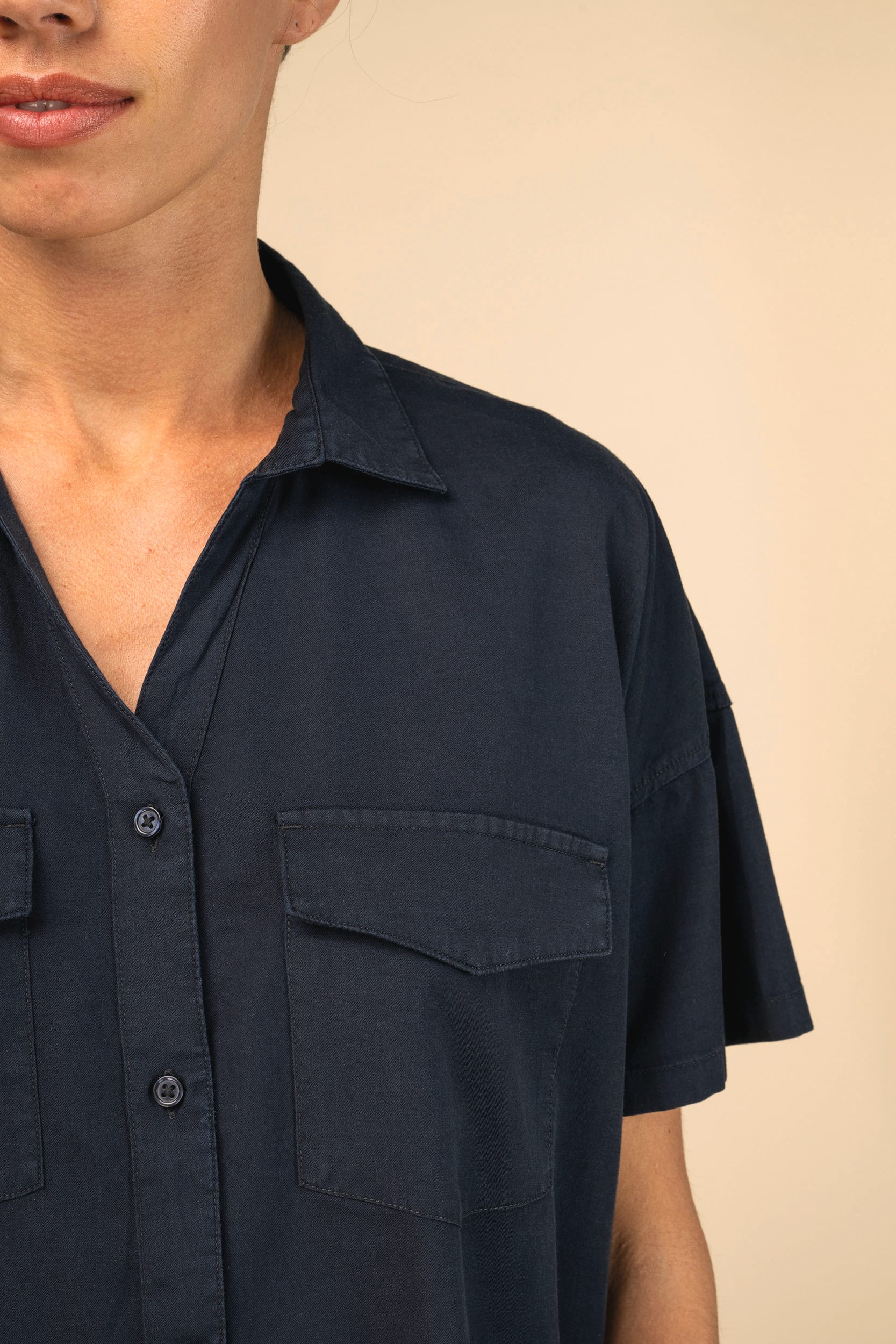 Chemise écoresponsable oversize en lyocell femme
