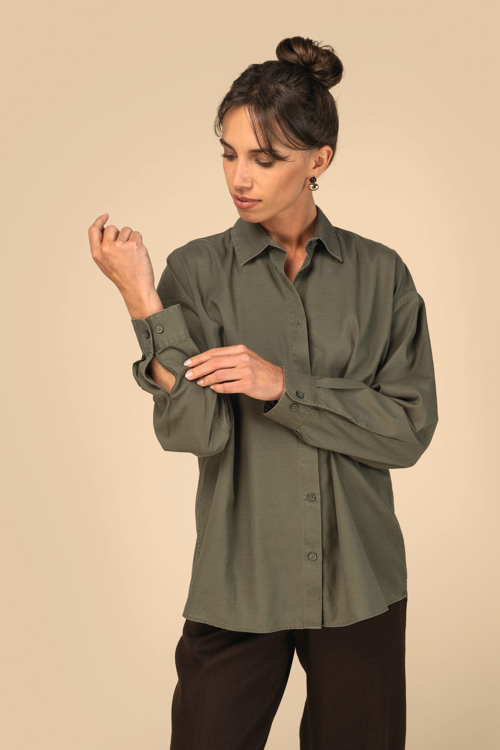 Chemise écoresponsable en lyocell femme