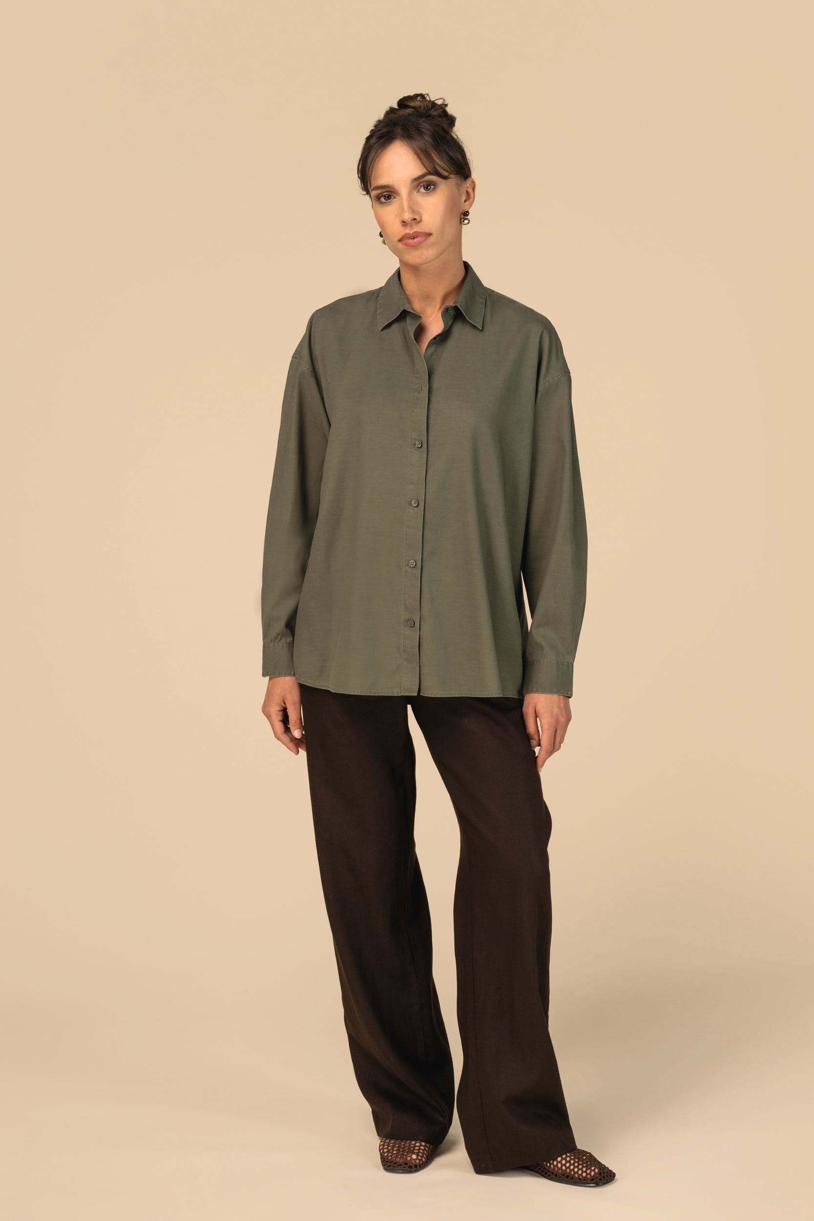 Chemise écoresponsable en lyocell femme