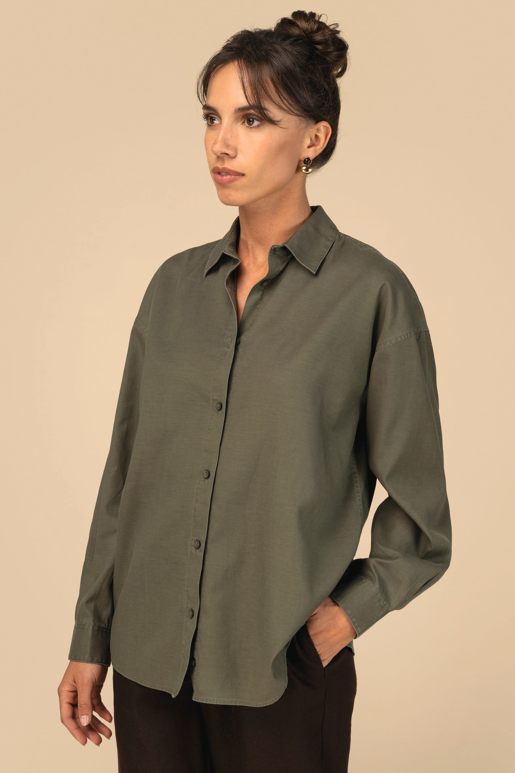 Chemise écoresponsable en lyocell femme