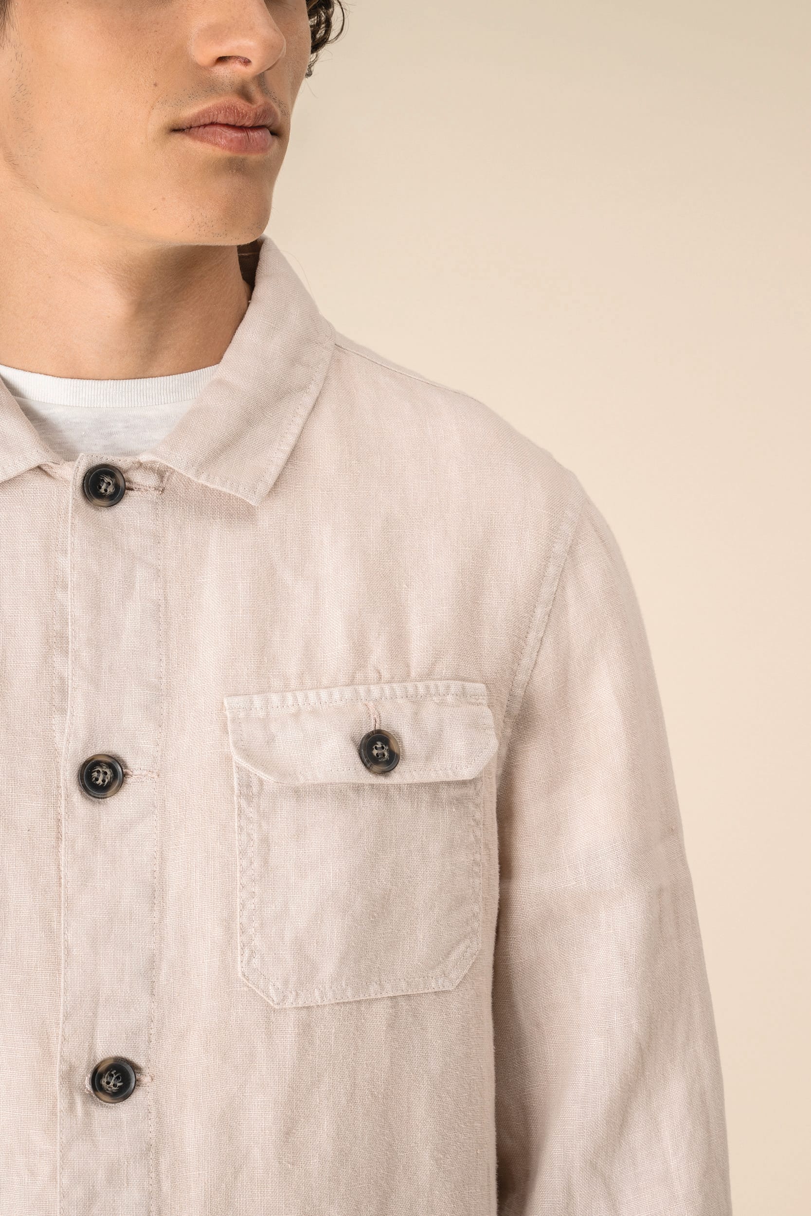 Surchemise délavée en lin homme - Image 6