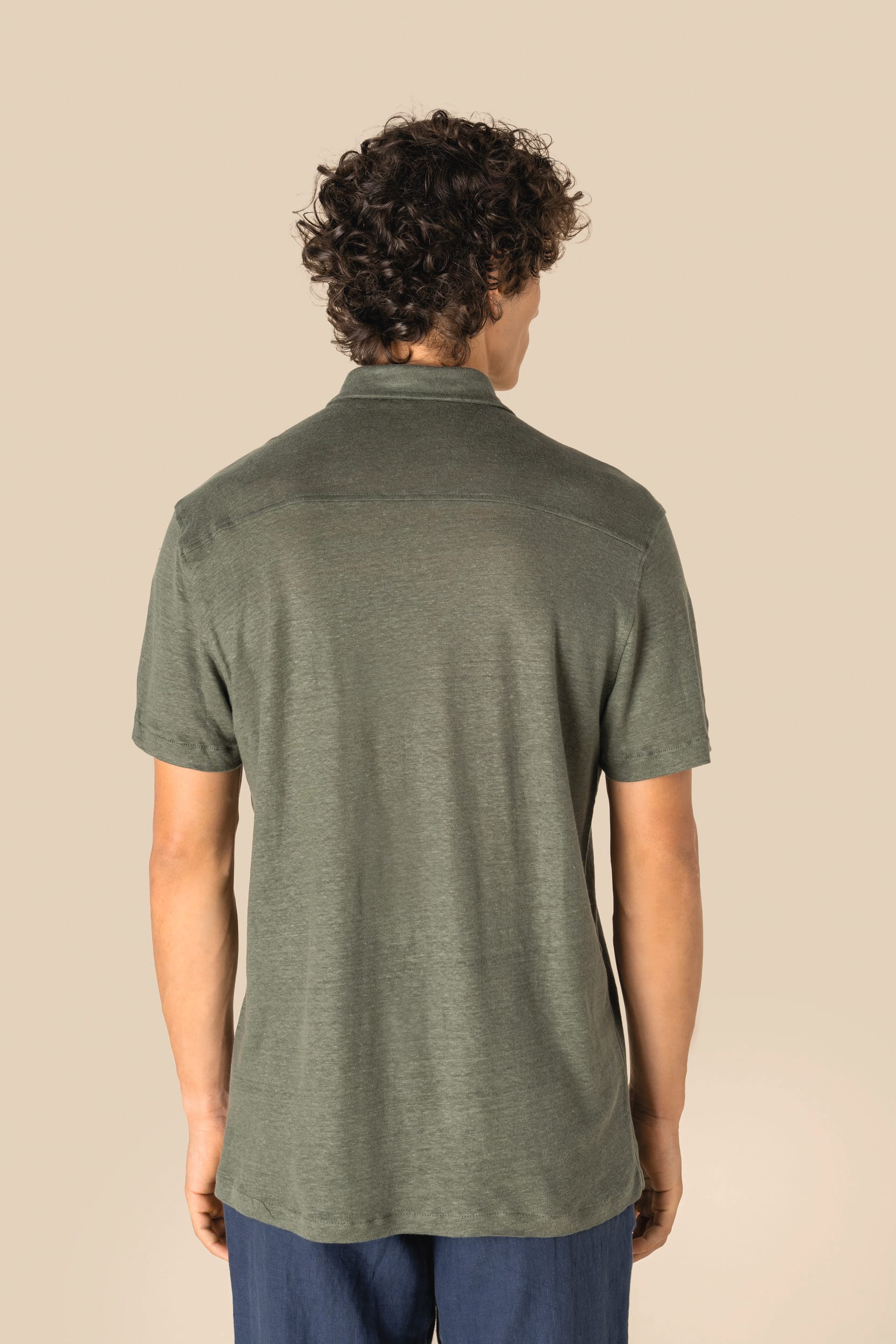 Chemise à manches courtes en lin homme - Image 4