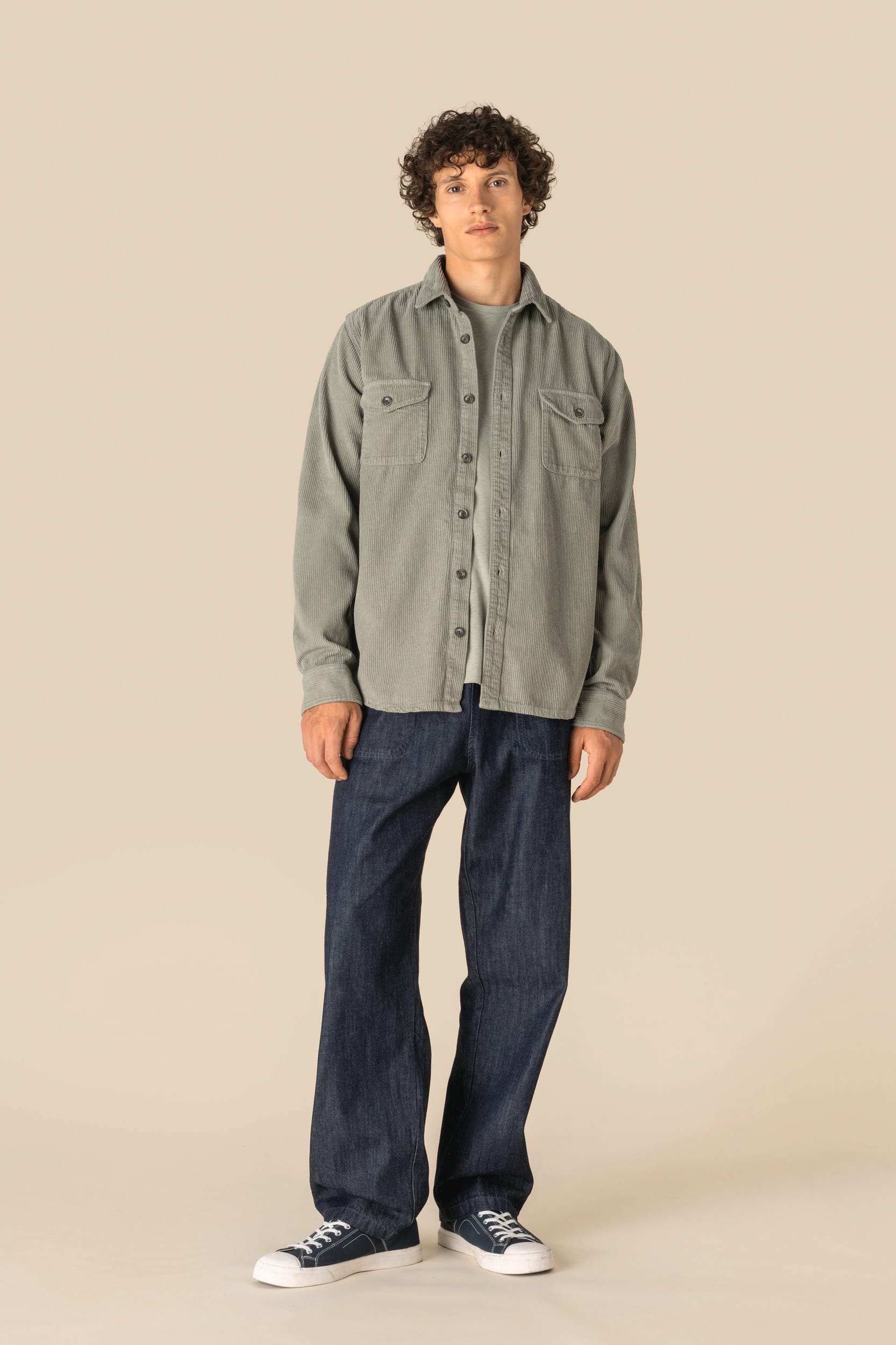 Surchemise écoresponsable délavée en velours côtelé homme - Image 2