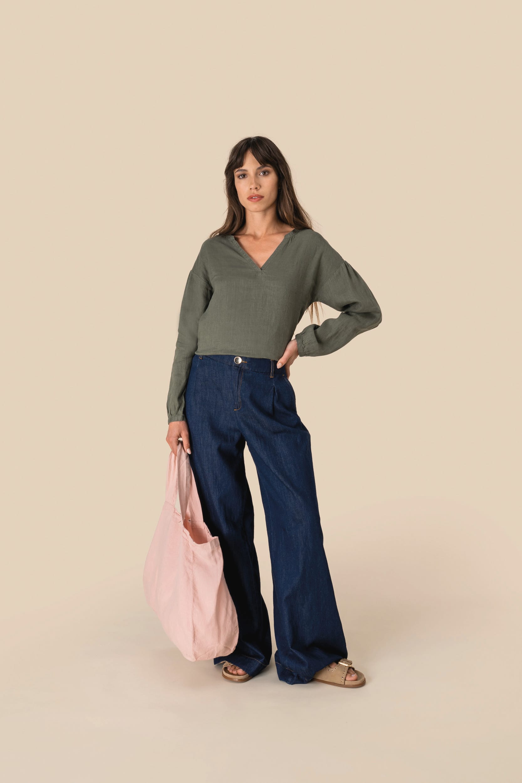 Blusa em linho de senhora