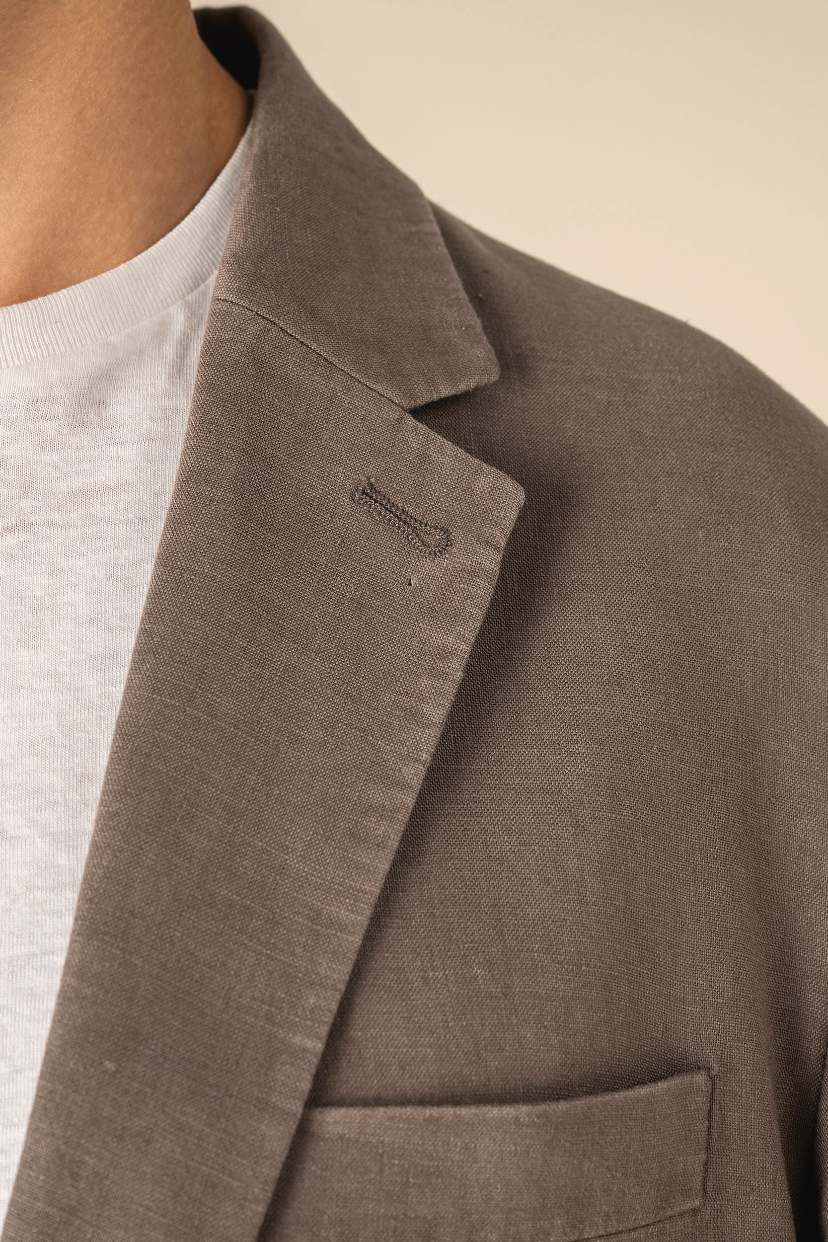 Blazer com aspecto lavado em linho de homem