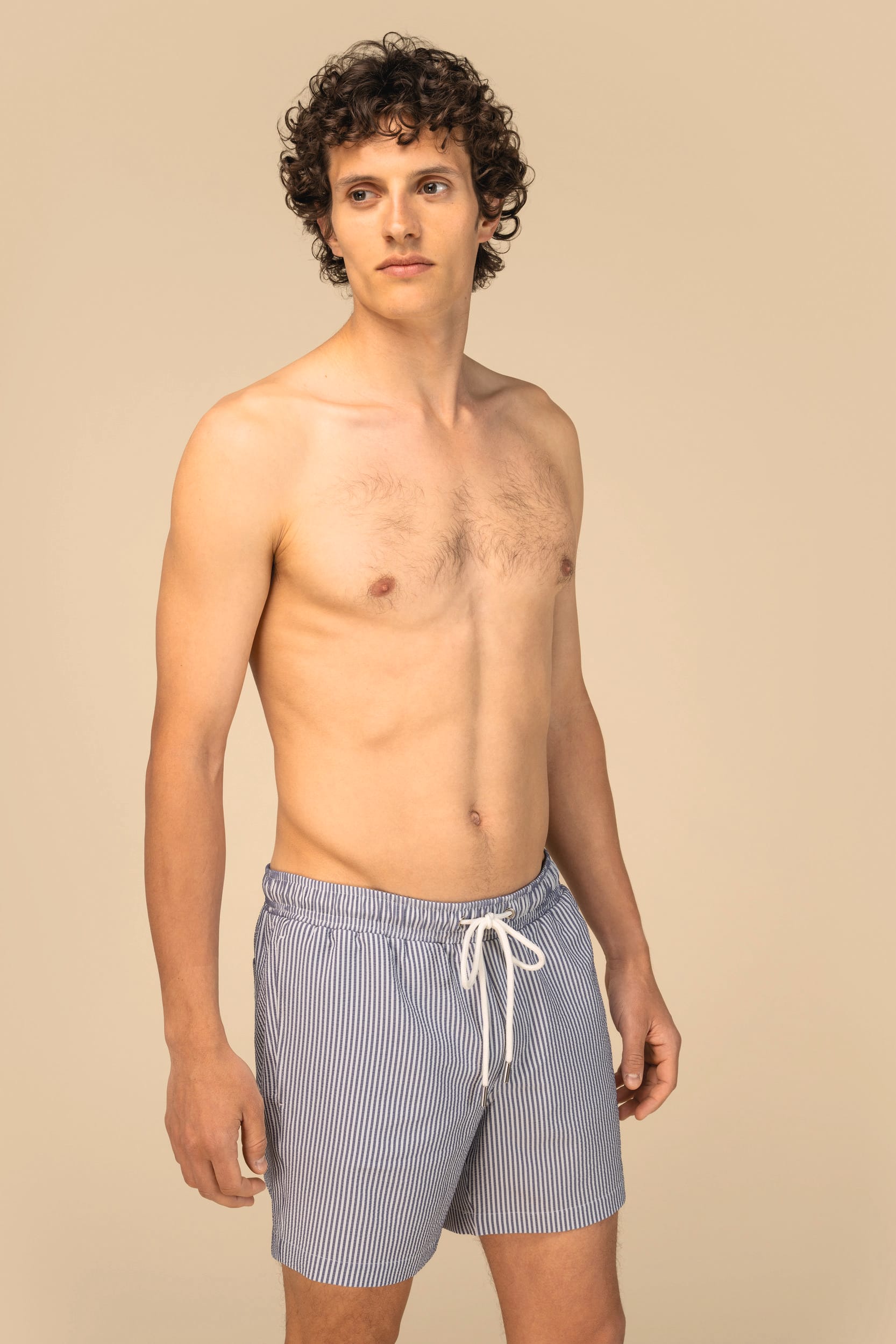 Short de bain écoresponsable rayé homme