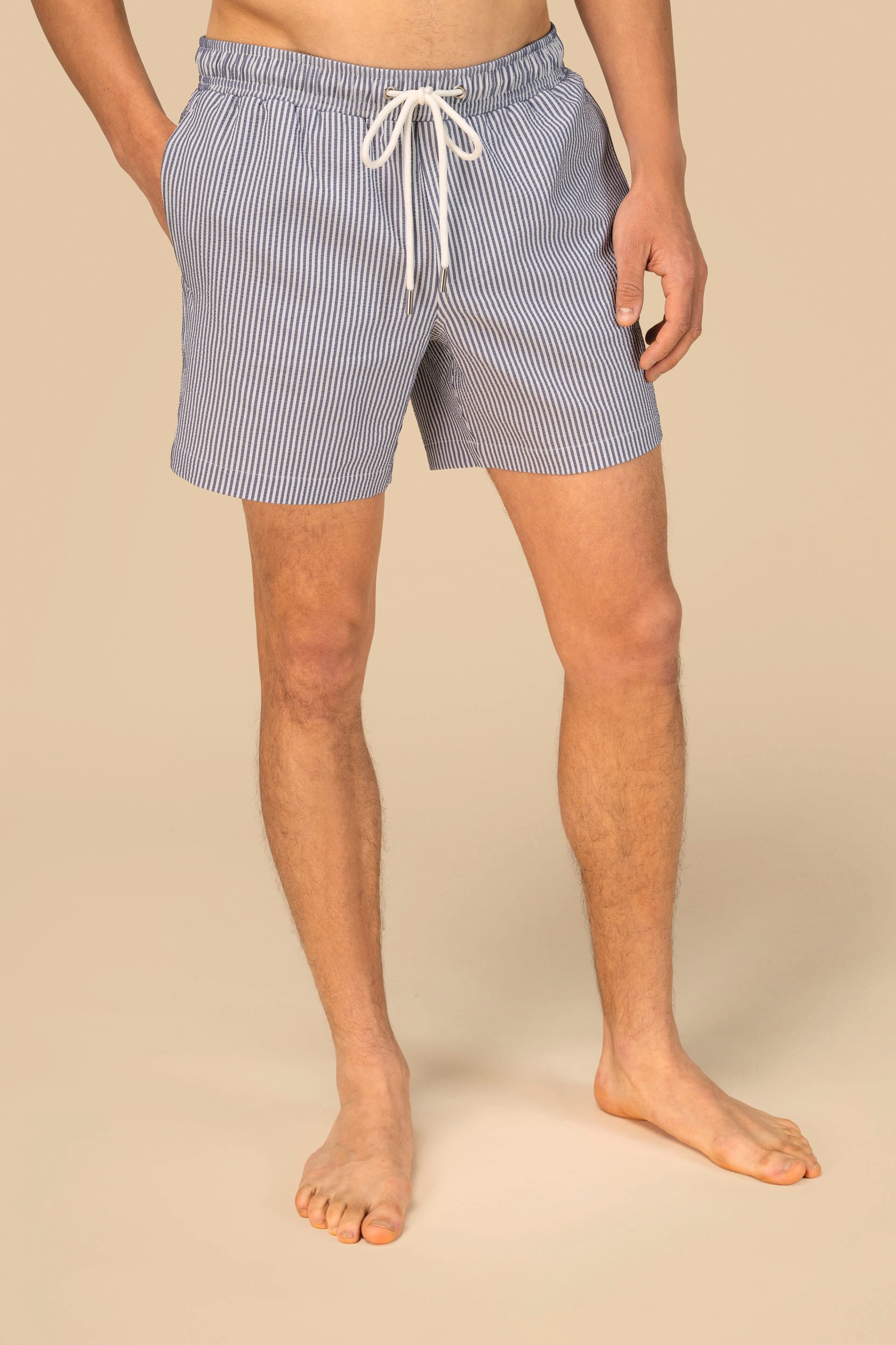 Short de bain écoresponsable rayé homme