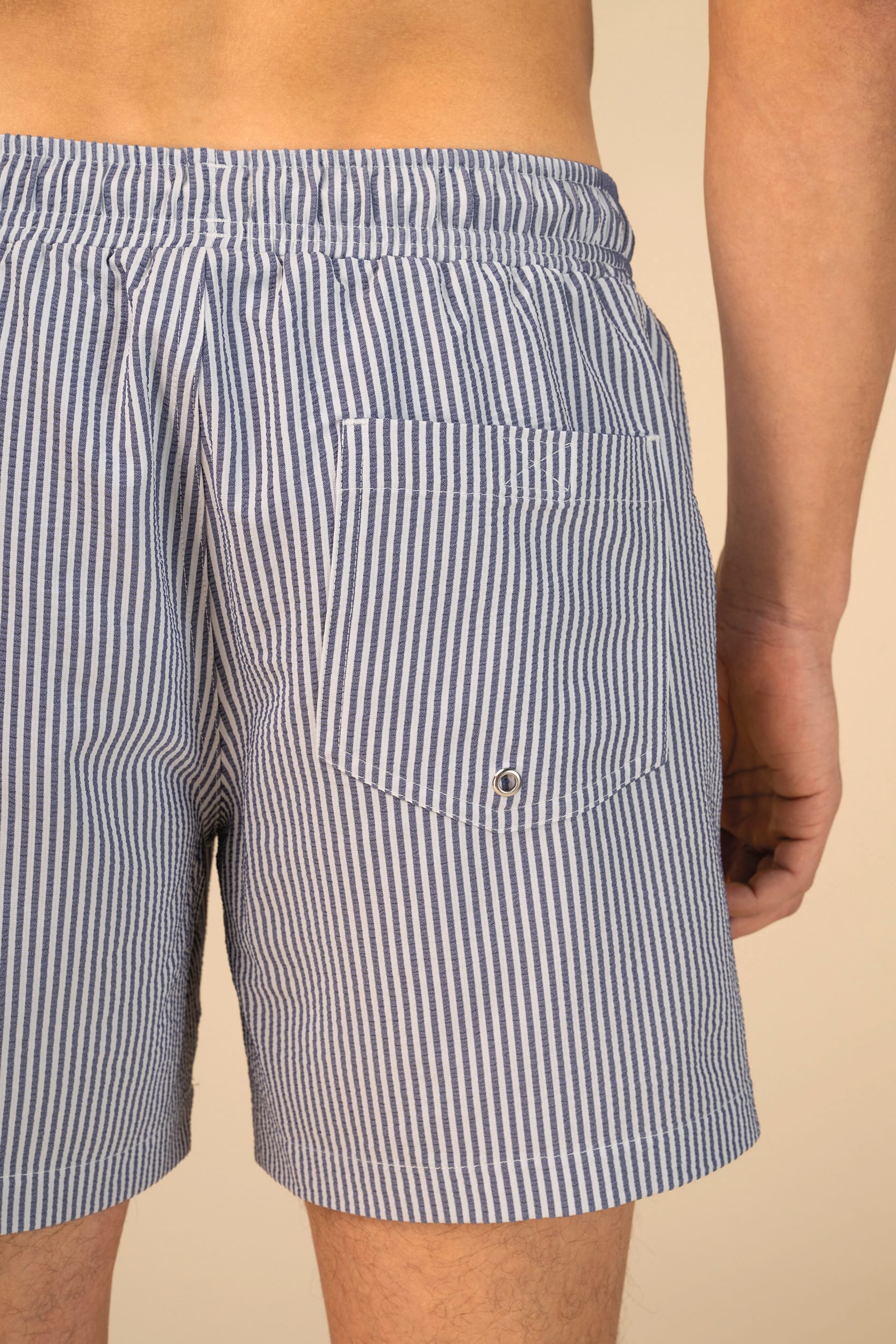 Short de bain écoresponsable rayé homme