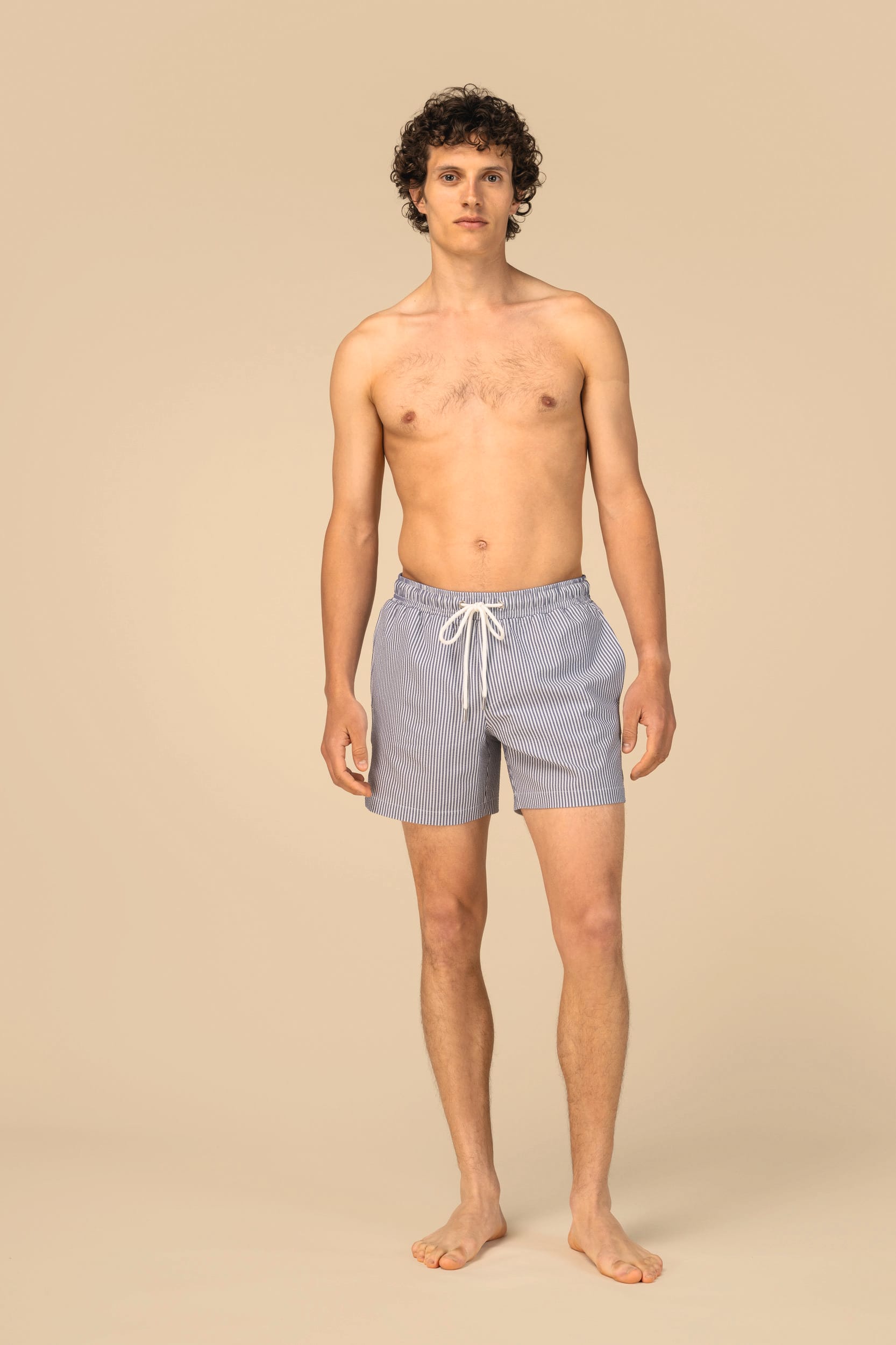 Short de bain écoresponsable rayé homme