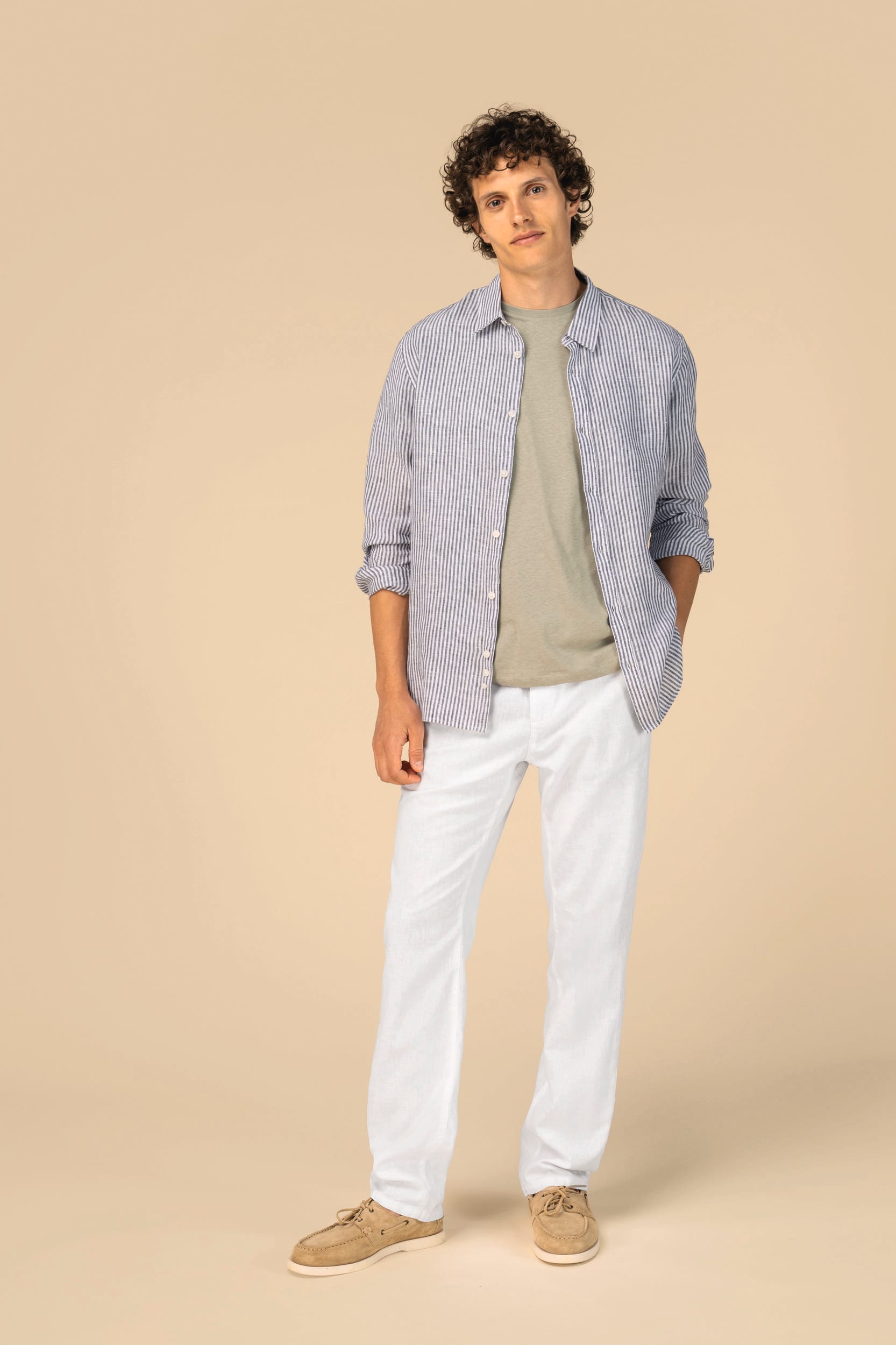 Pantalon écoresponsable en lin et coton bio homme