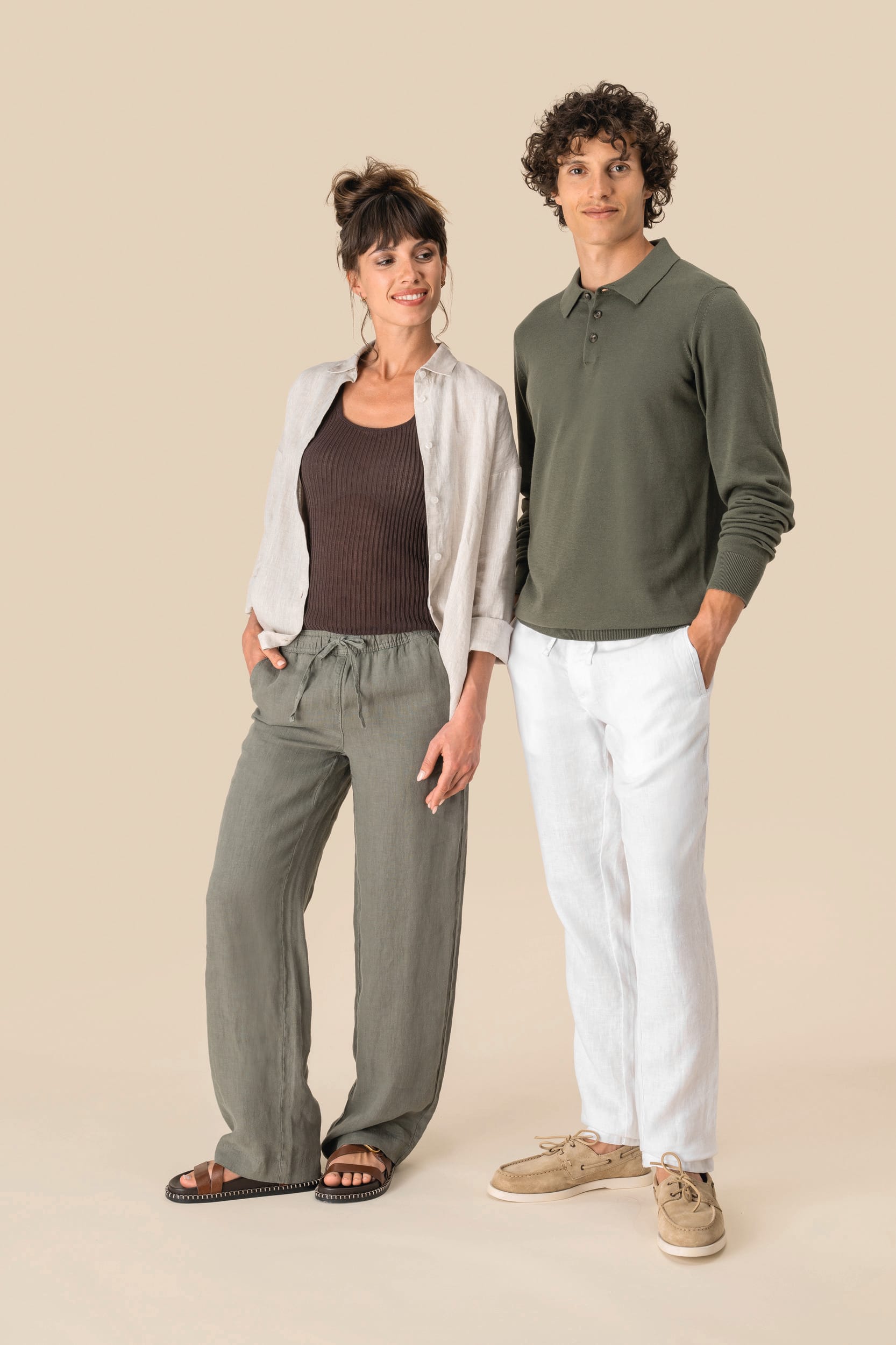 Pantalon délavé en lin femme - Image 6