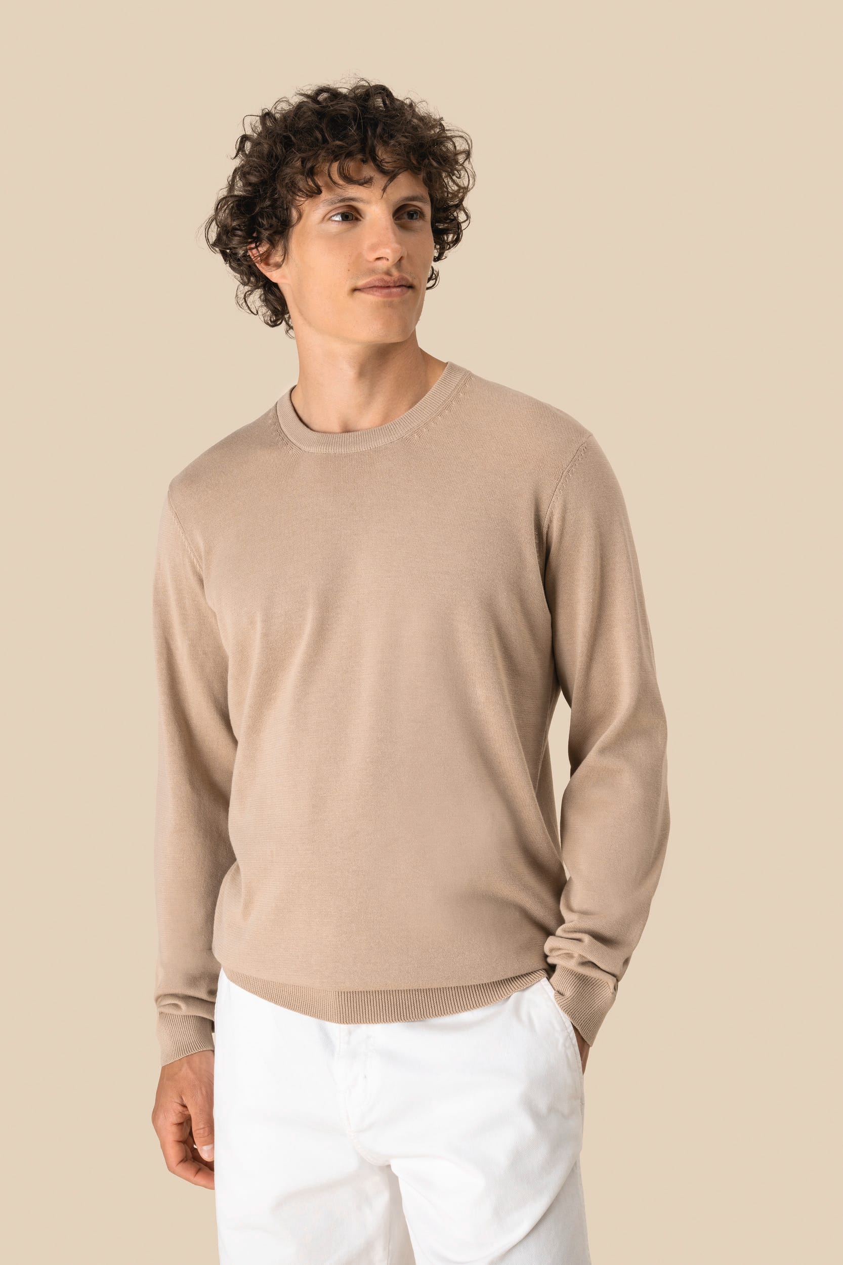 Camisola eco-responsável decote redondo de homem