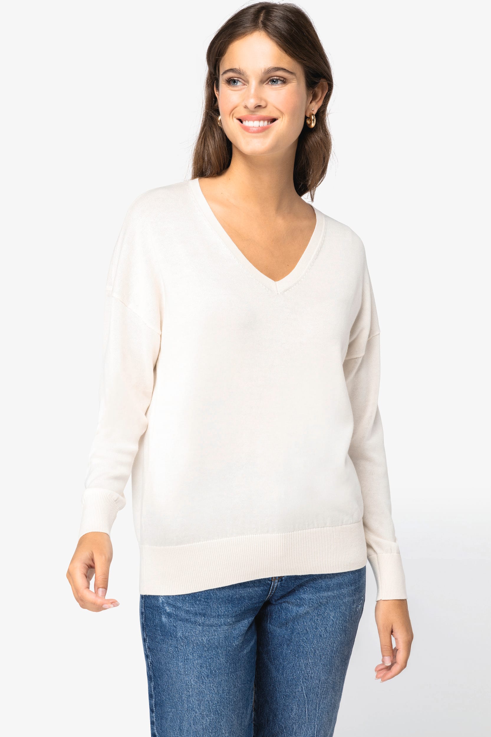 Pullover eco-responsável em liocel de senhora