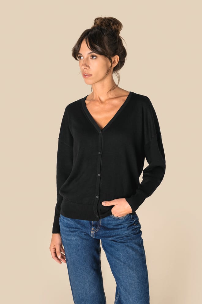 Cardigan écoresponsable en lyocell femme