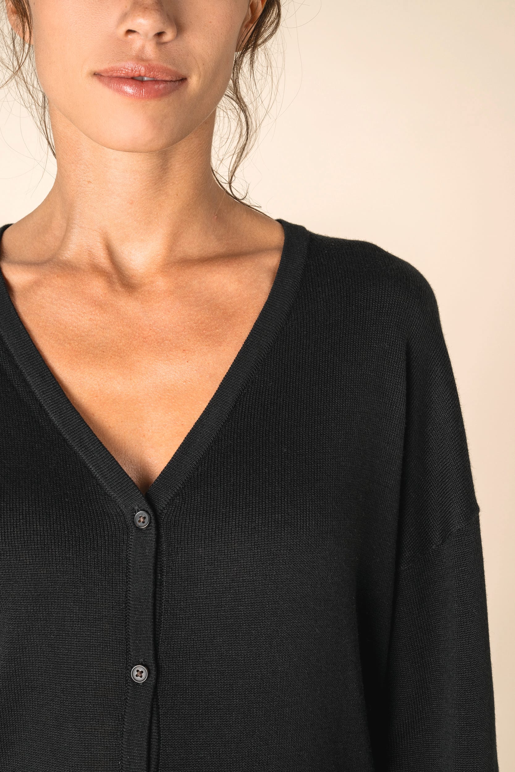 Casaco de malha eco-responsável em liocel de senhora