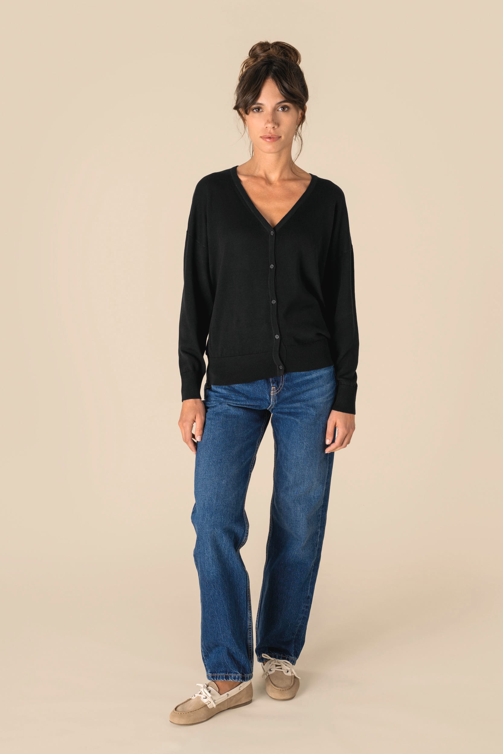 Casaco de malha eco-responsável em liocel de senhora