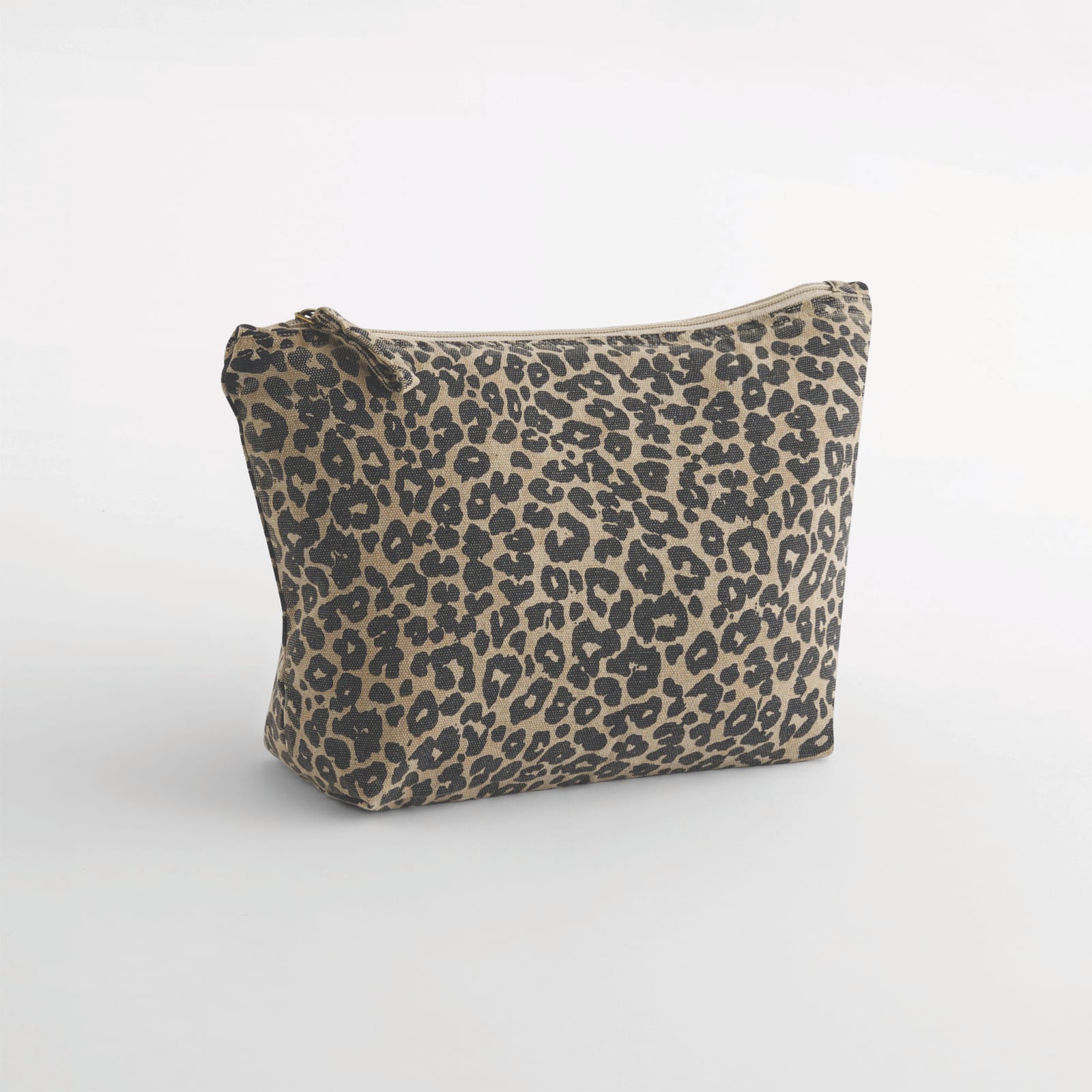 Canvas etui met luipaardprint