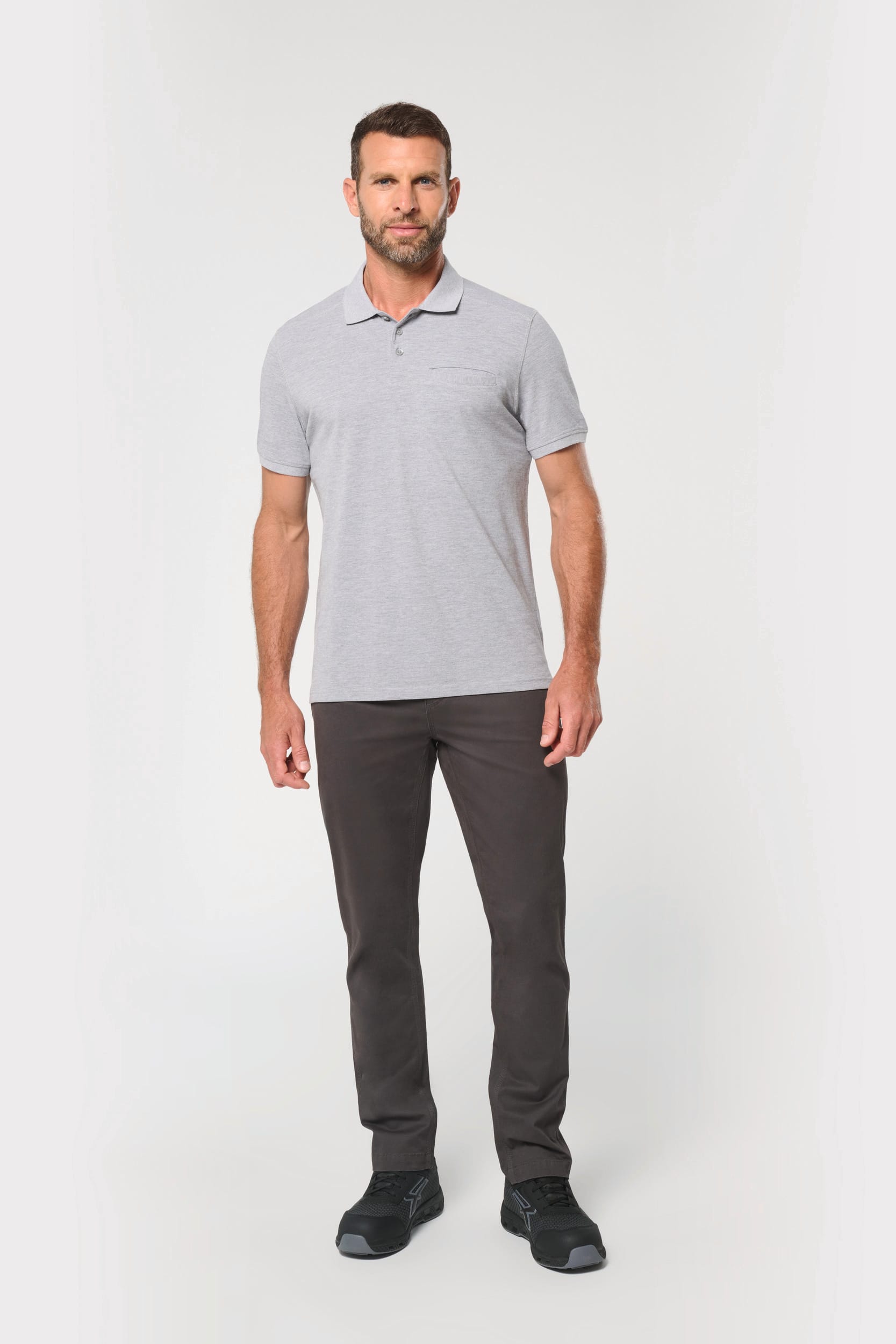 Polo unisexe écoresponsable avec poche poitrine - Image 7