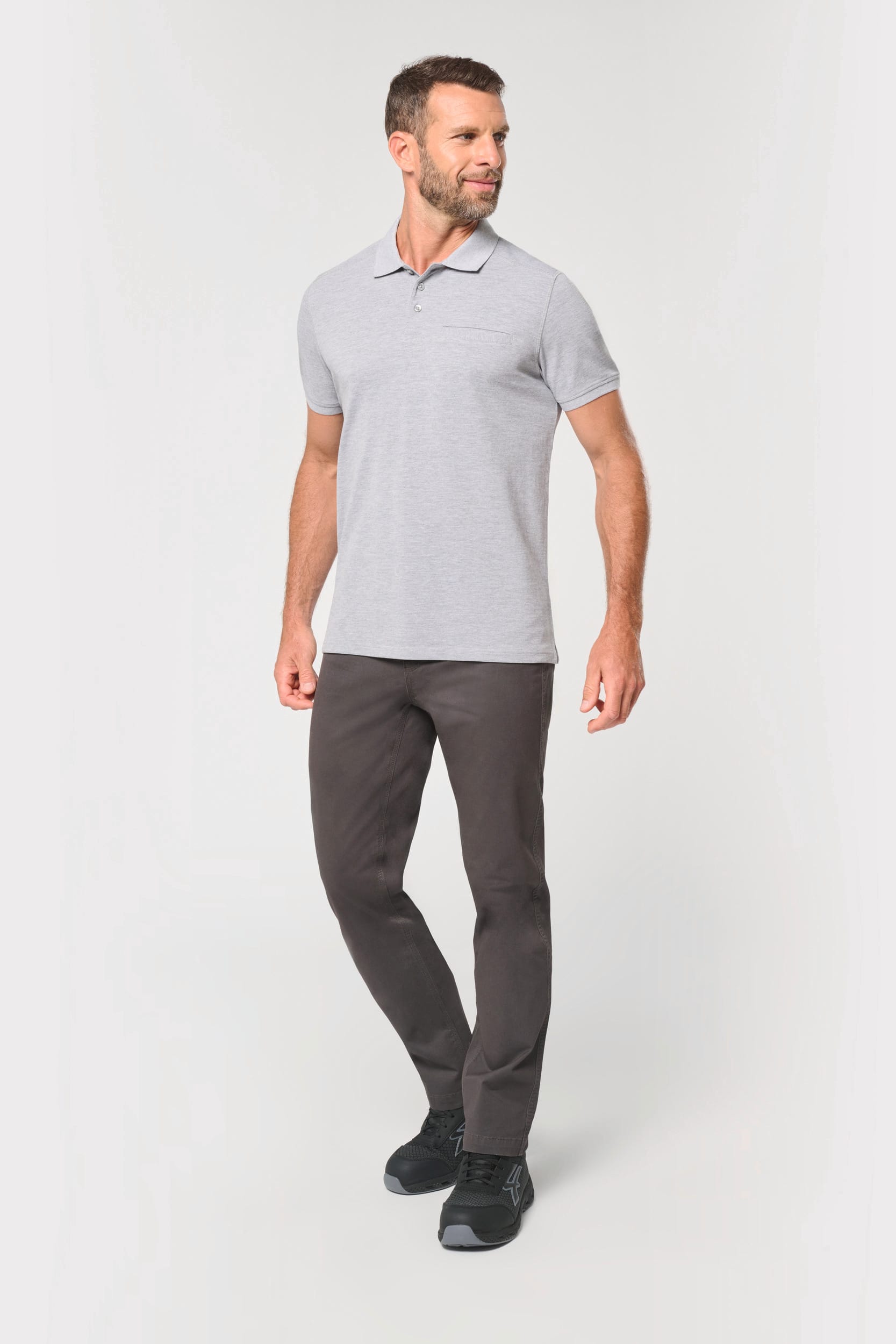 Polo unisexe écoresponsable avec poche poitrine - Image 6