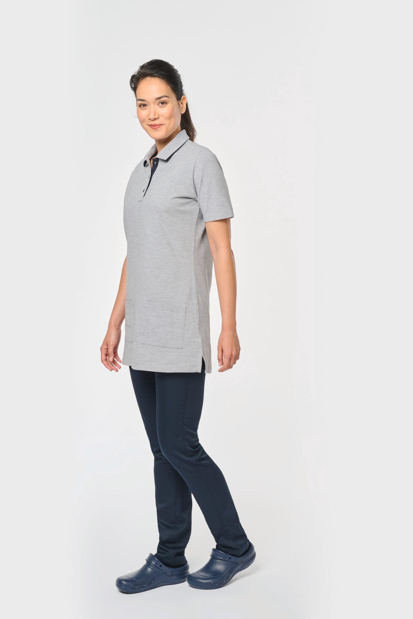 Polo long manches courtes femme