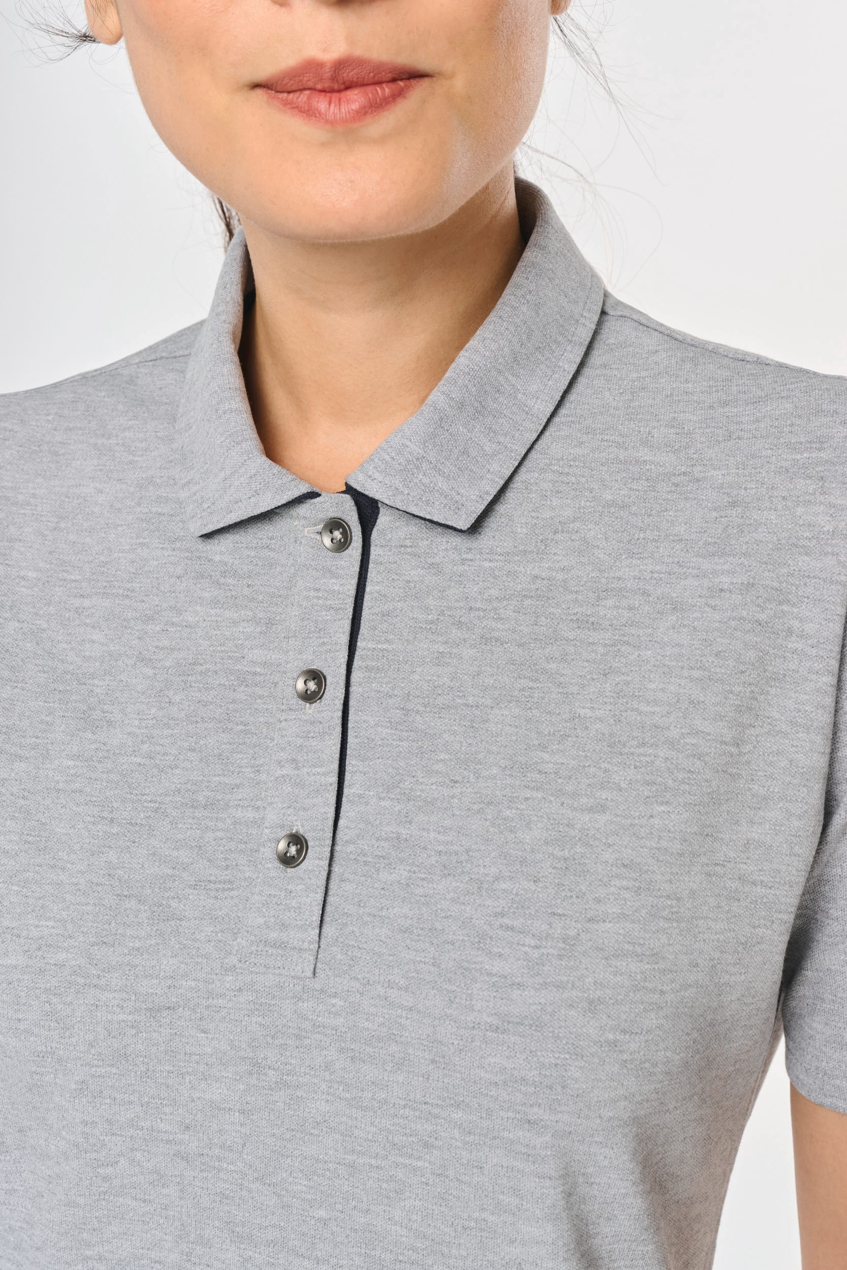 Polo long manches courtes femme
