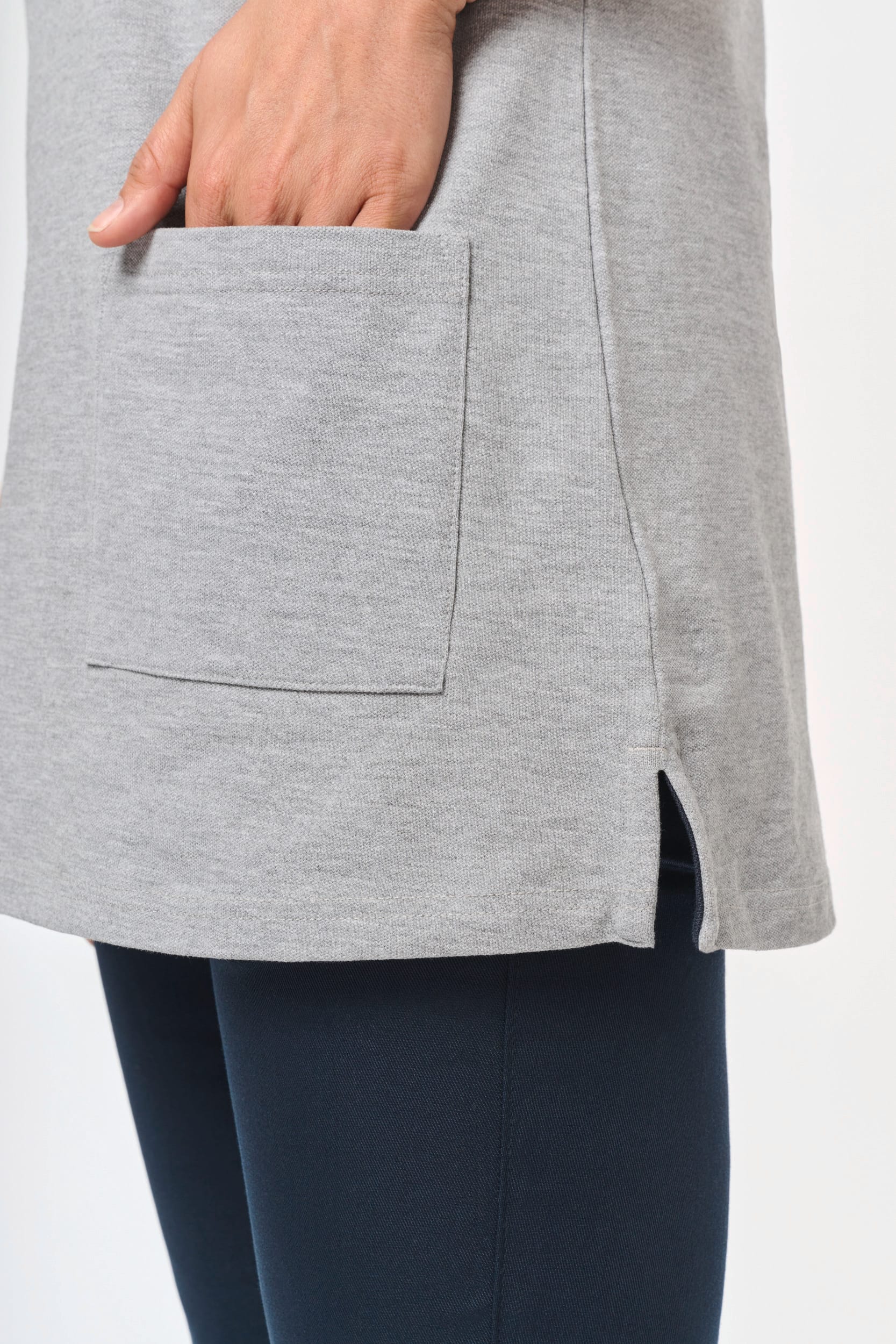 Polo long manches courtes femme