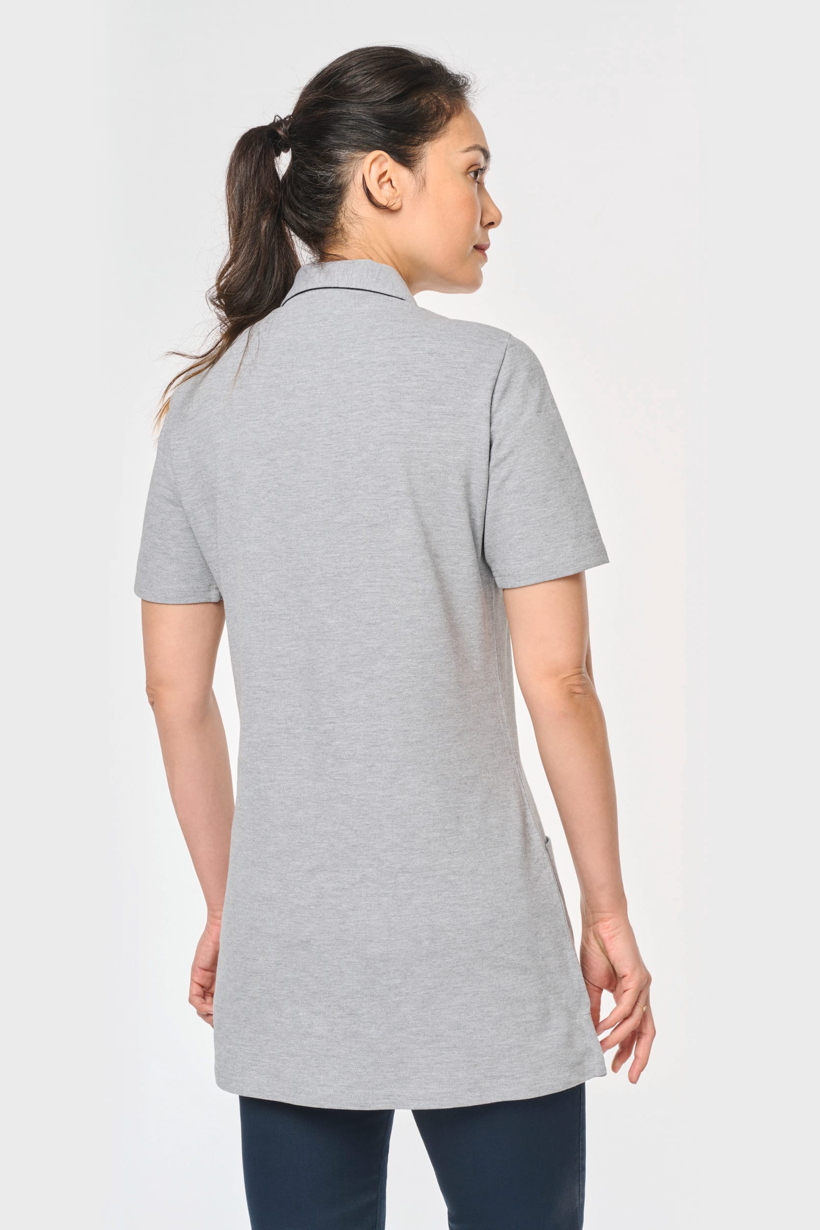 Polo long manches courtes femme