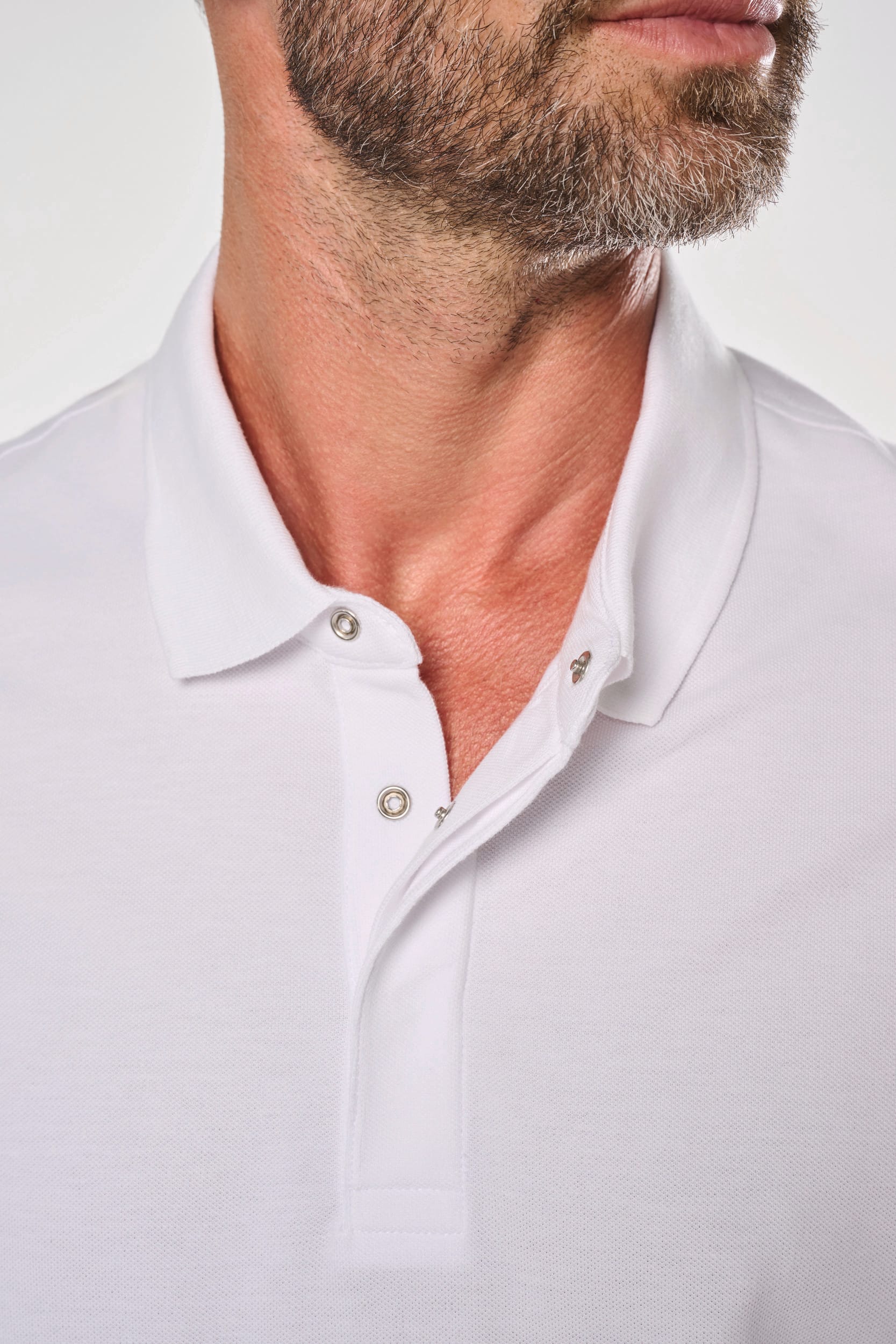 Polo col boutons pression manches courtes homme