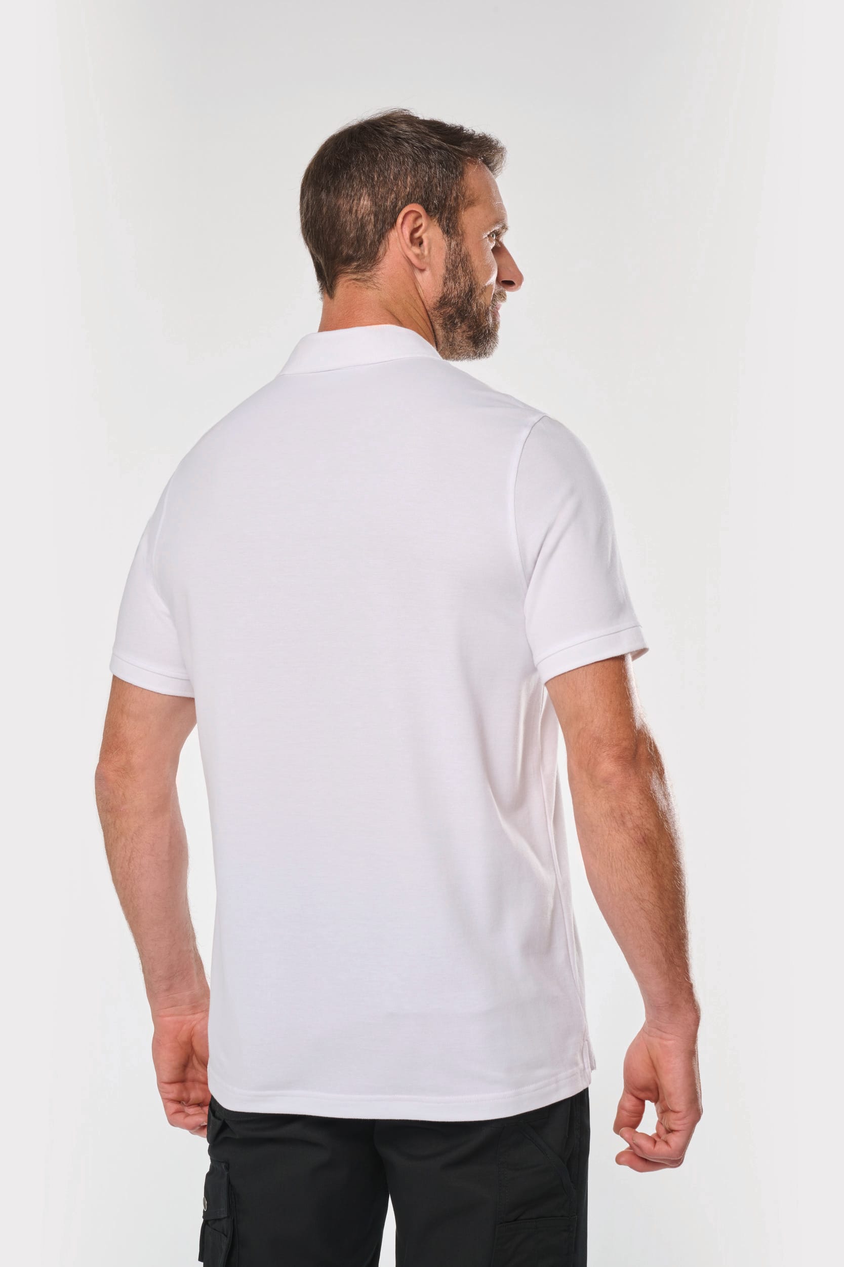 Polo col boutons pression manches courtes homme