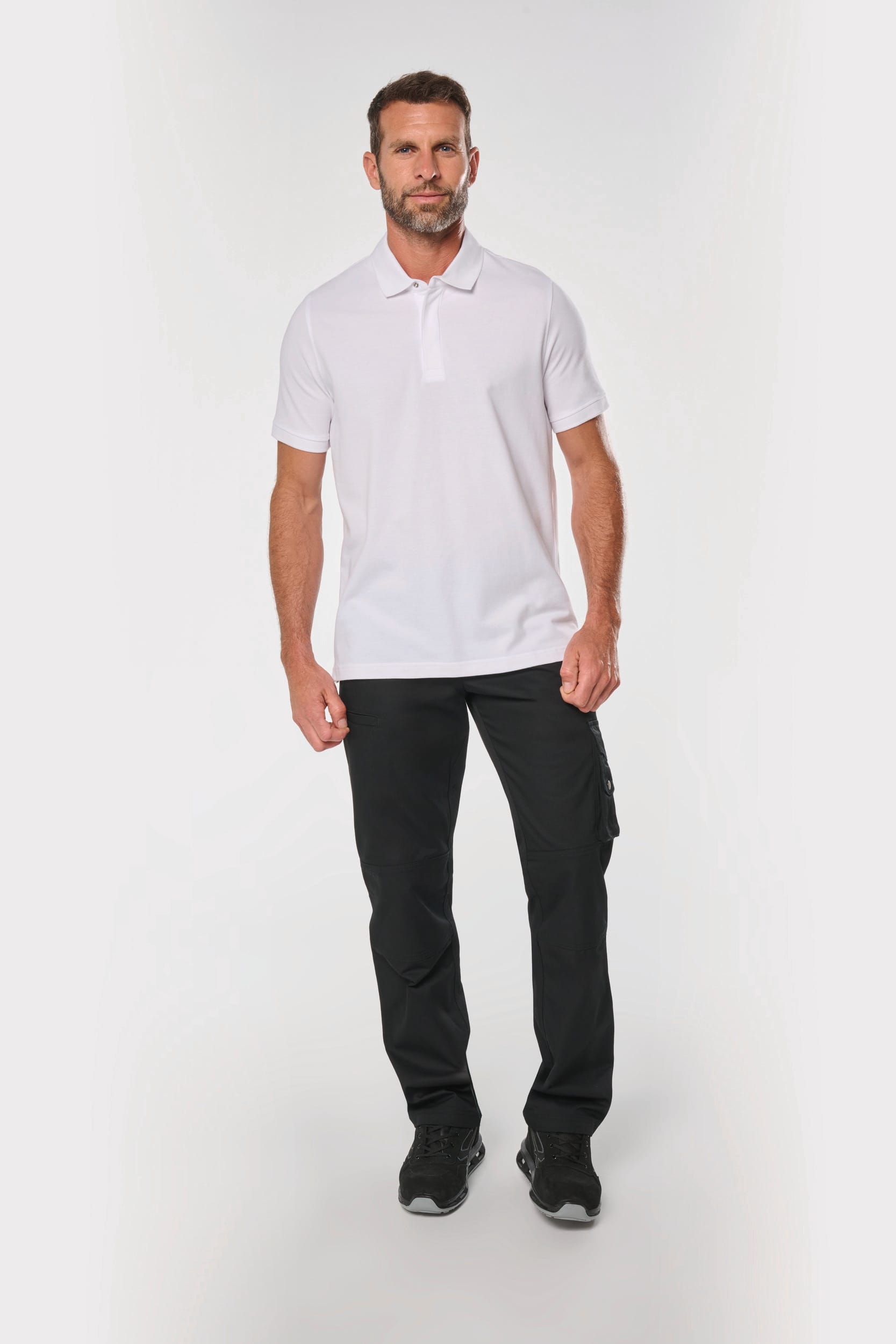 Polo col boutons pression manches courtes homme