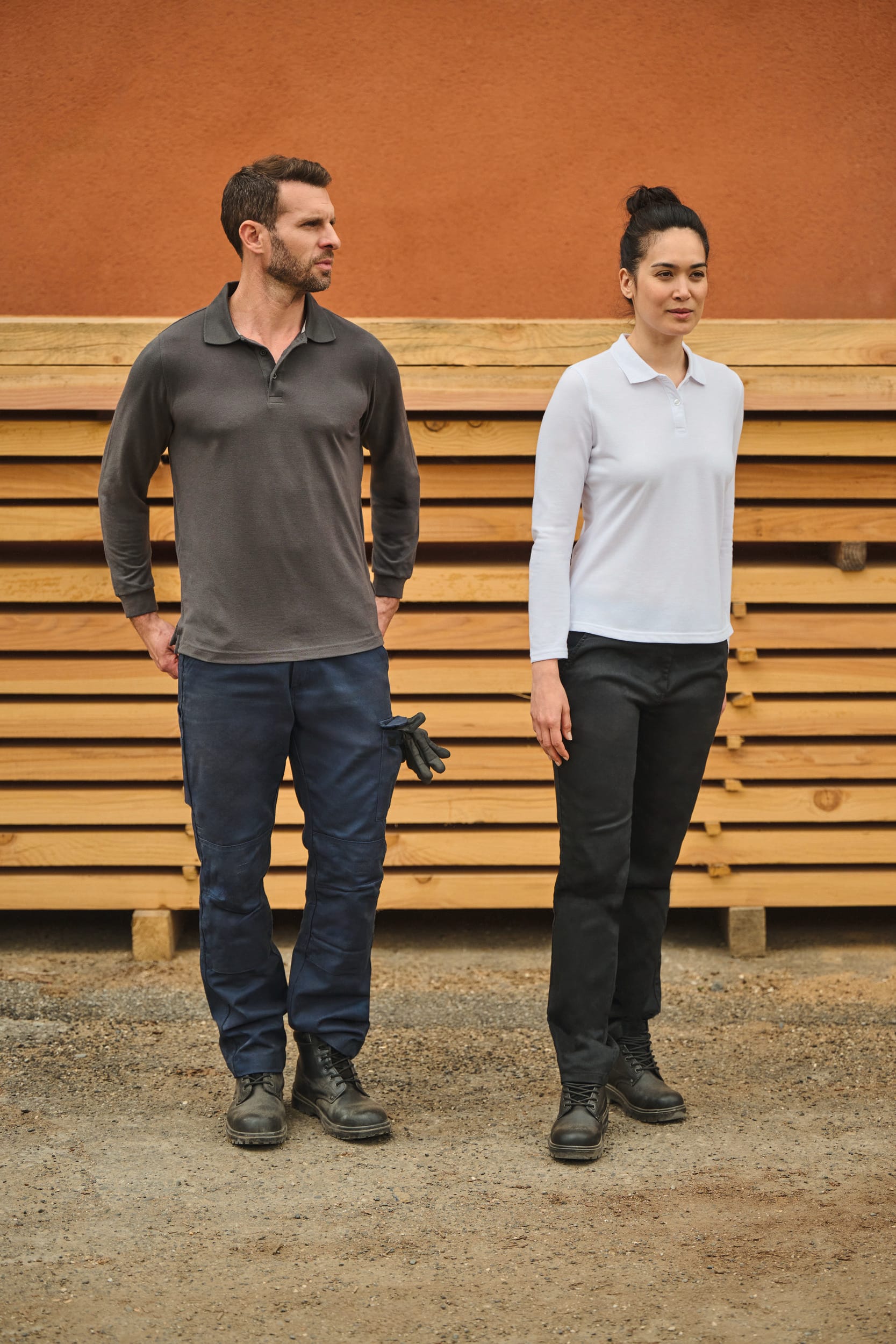 Polo manches longues femme