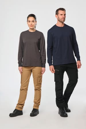 Ecologisch uniseks T-shirt met lange mouwen