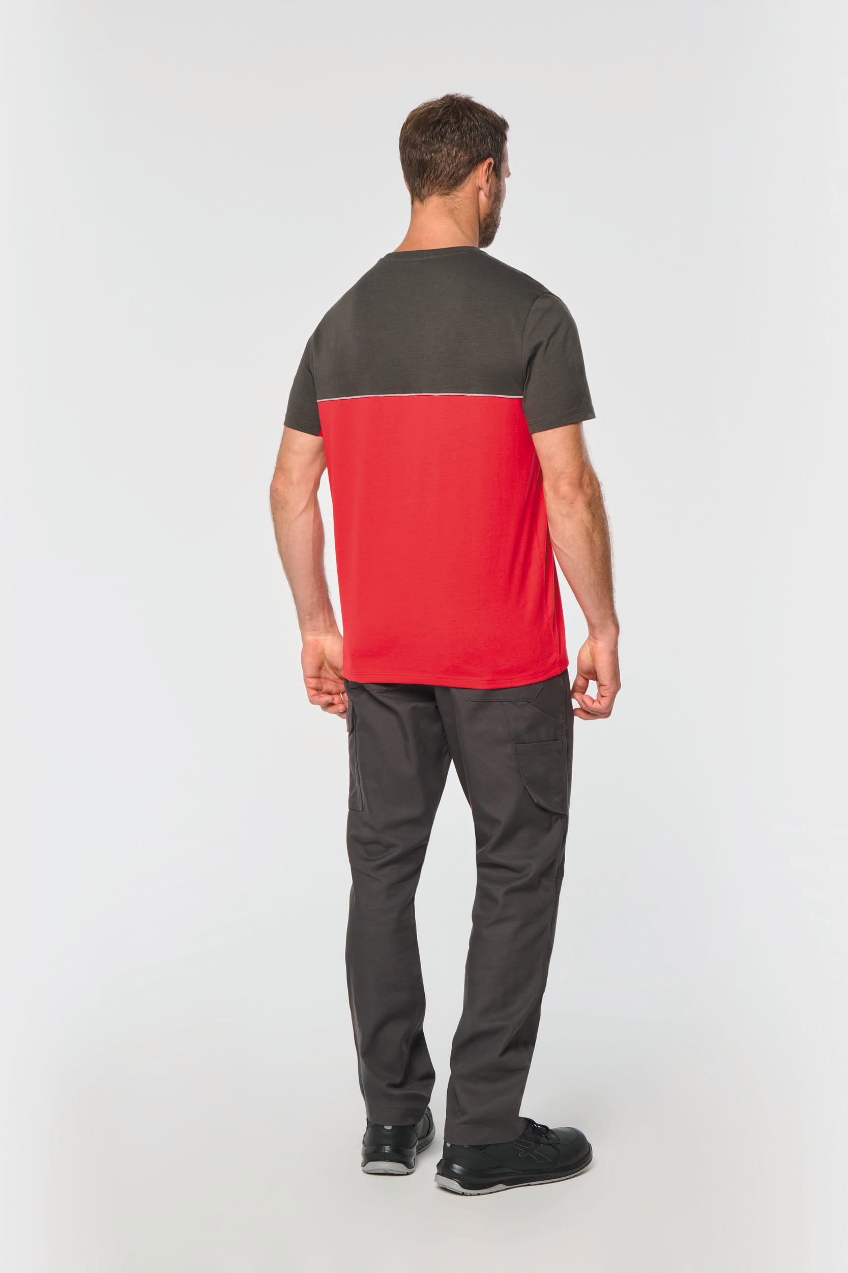 T-shirt bicolor eco-responsável de manga curta unissexo