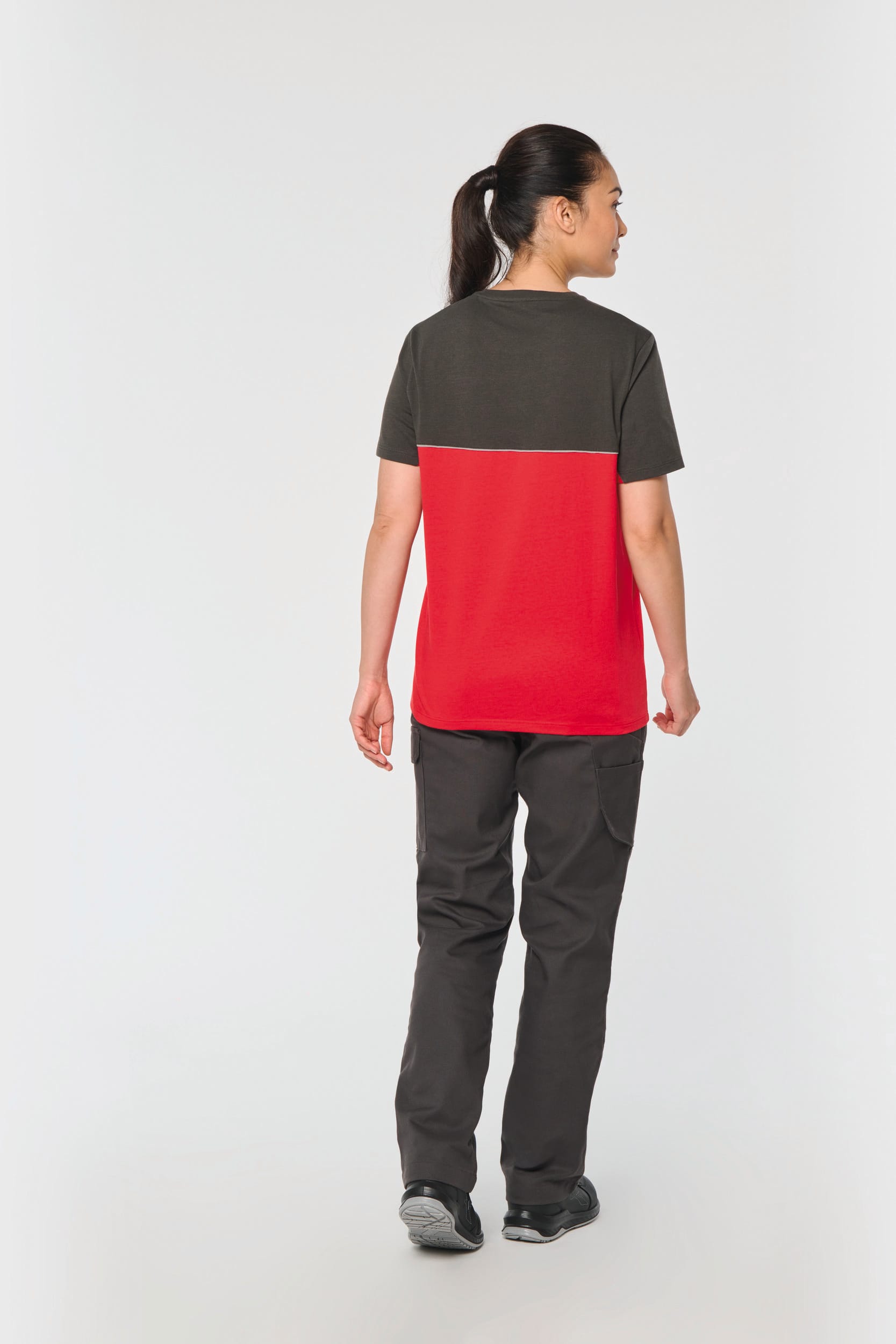 T-shirt bicolor eco-responsável de manga curta unissexo