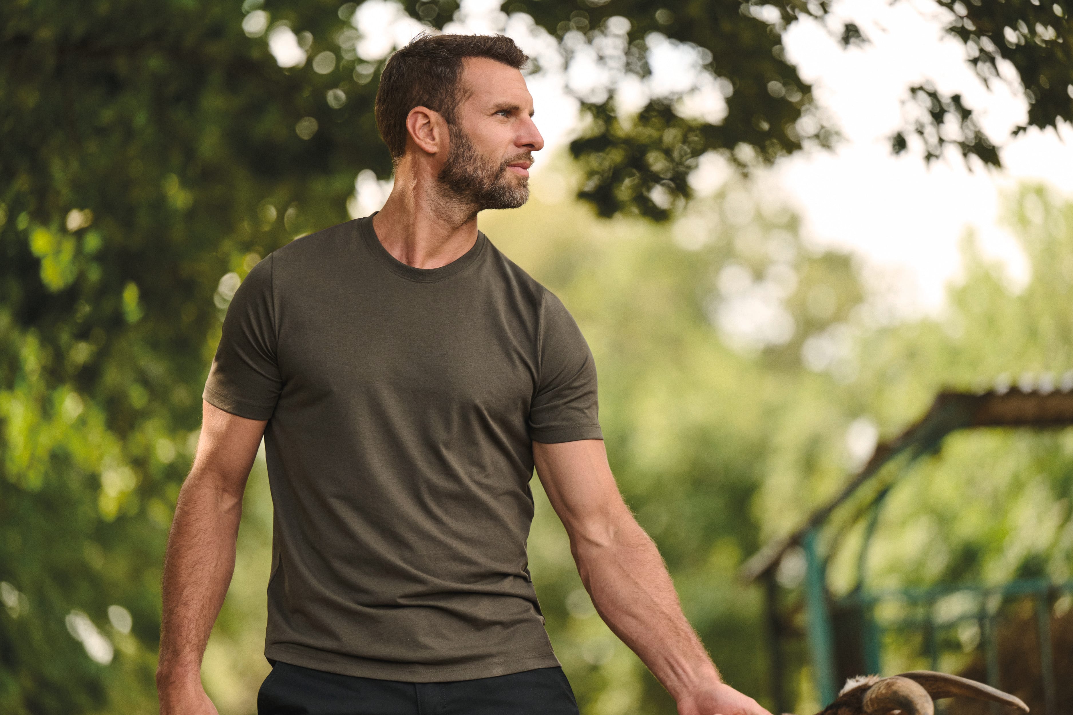 T-shirt com tratamento antibacteriano de homem