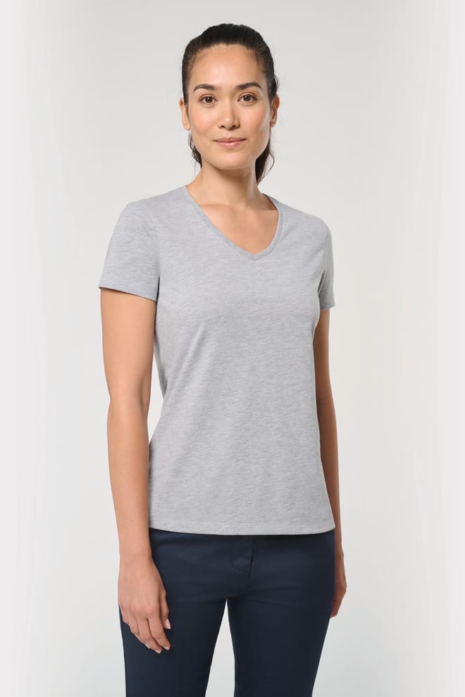 Ladies' antibacterial v-neck t-shirt