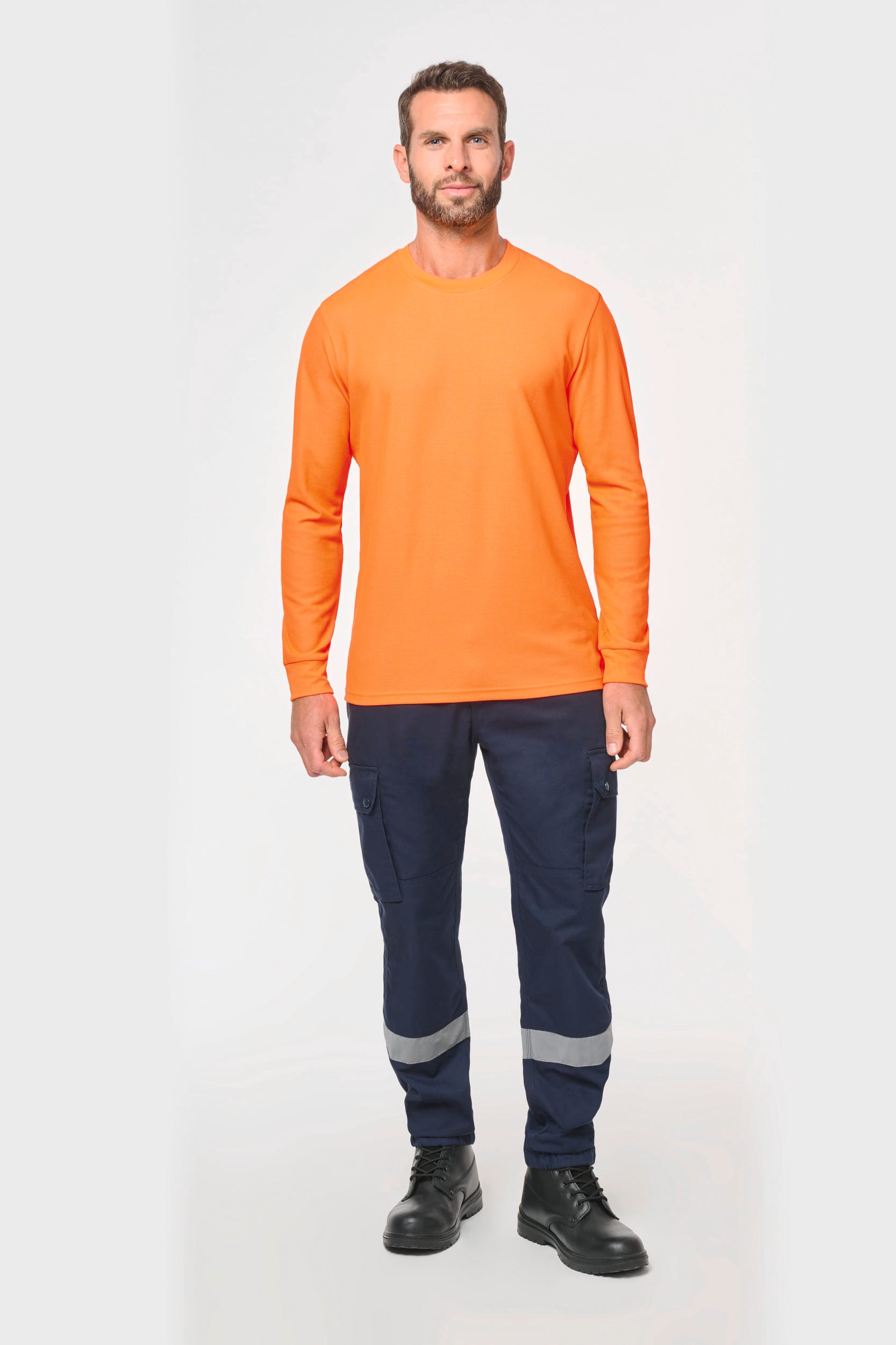 T-shirt unisexe écoresponsable manches longues coton/polyester - Image 3