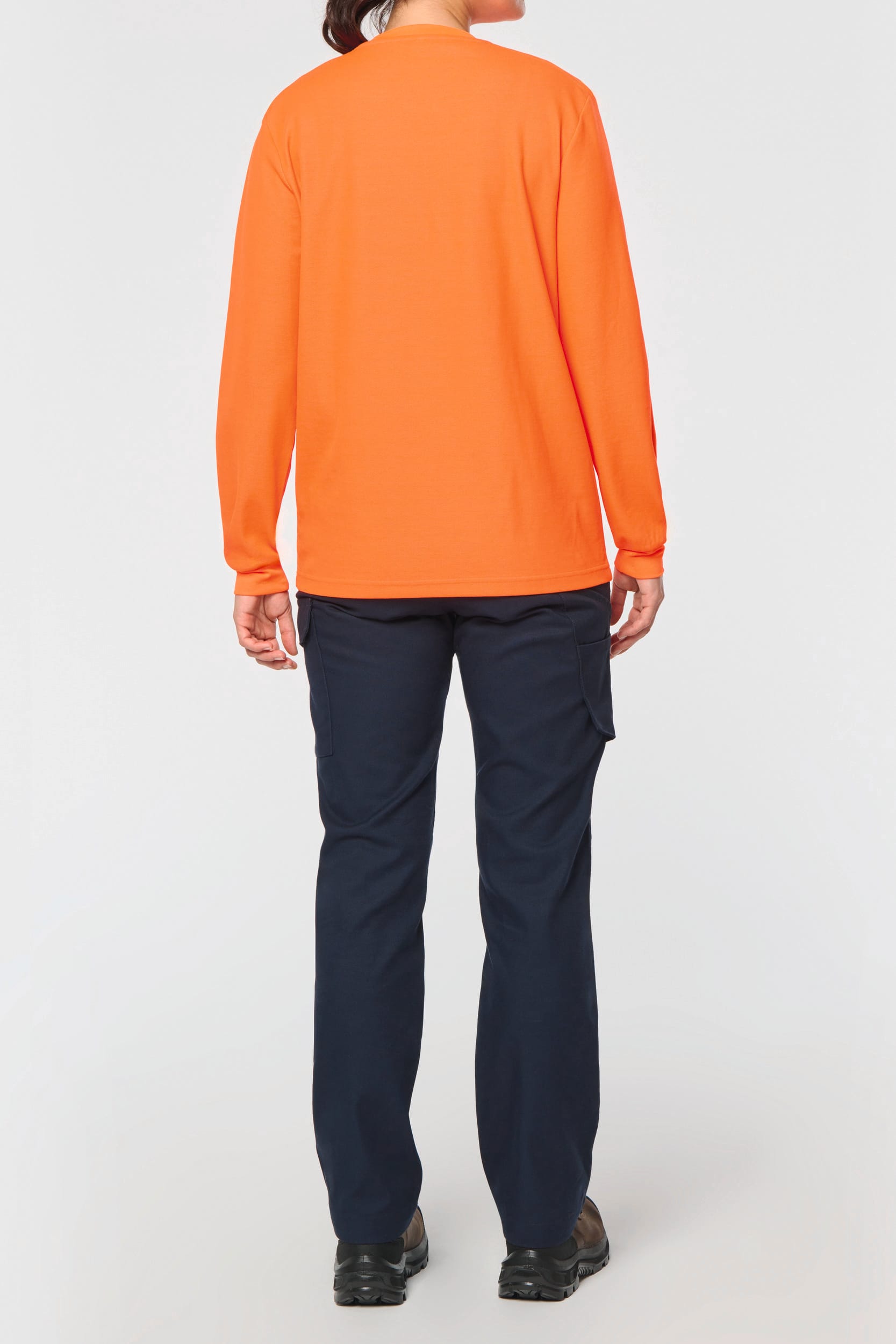 T-shirt eco-responsável algodão/poliéster de manga comprida unissexo