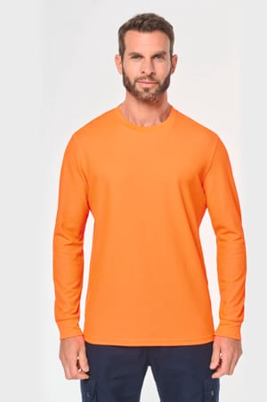 Ecologisch uniseks T-shirt lange mouwen katoen/polyester