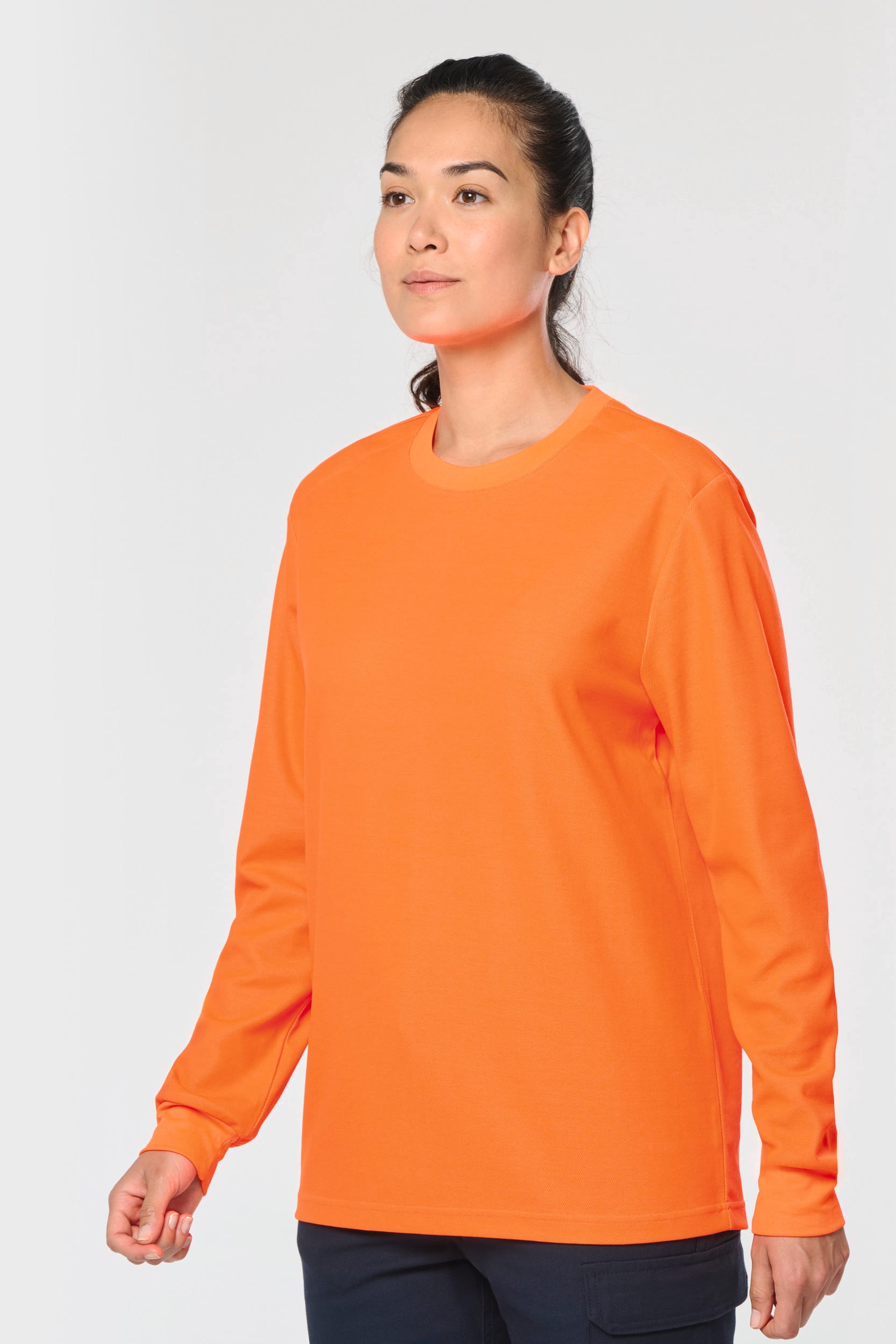 T-shirt unisexe écoresponsable manches longues coton/polyester - Image 6